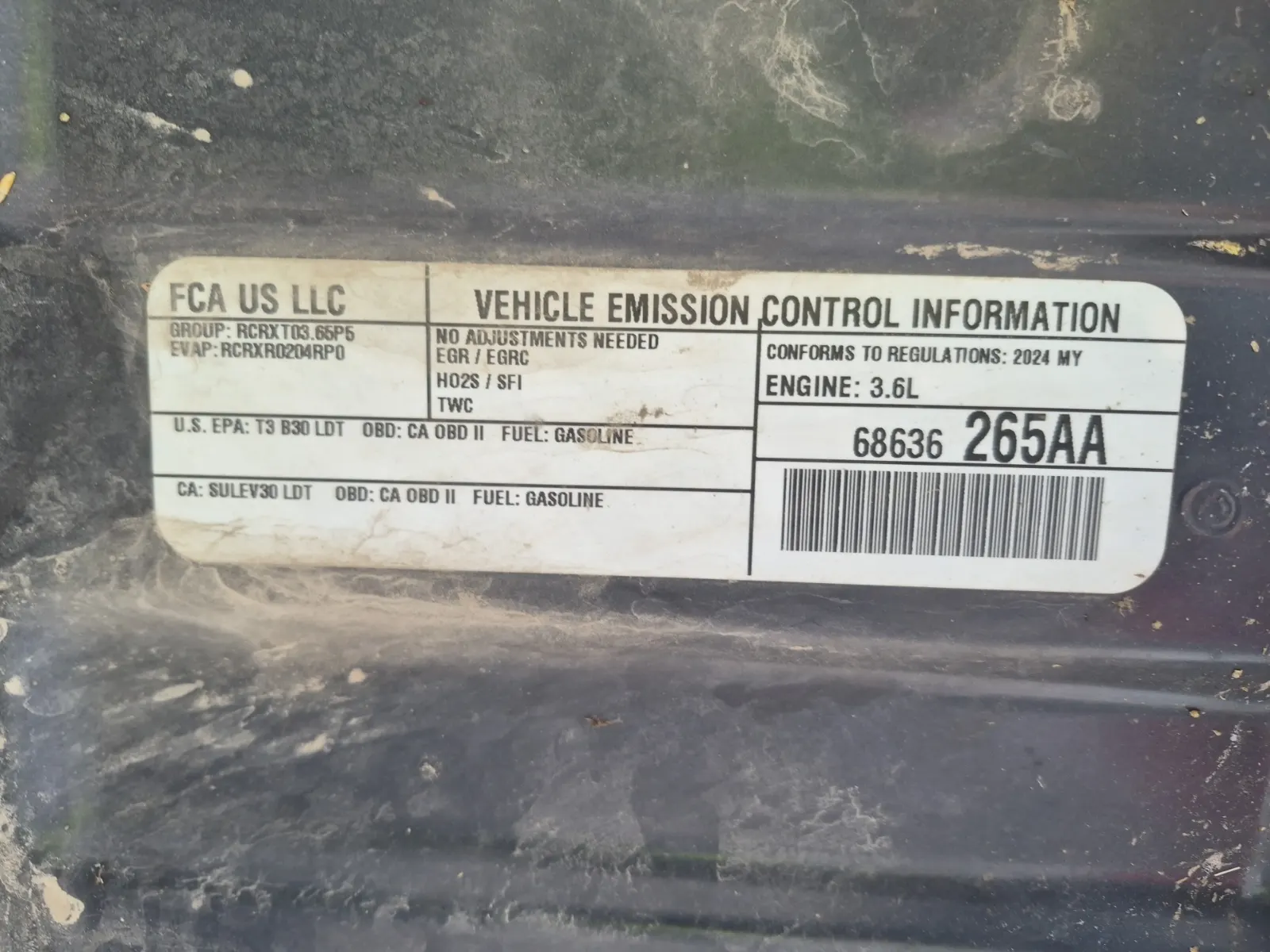 Emission Sticker Photo