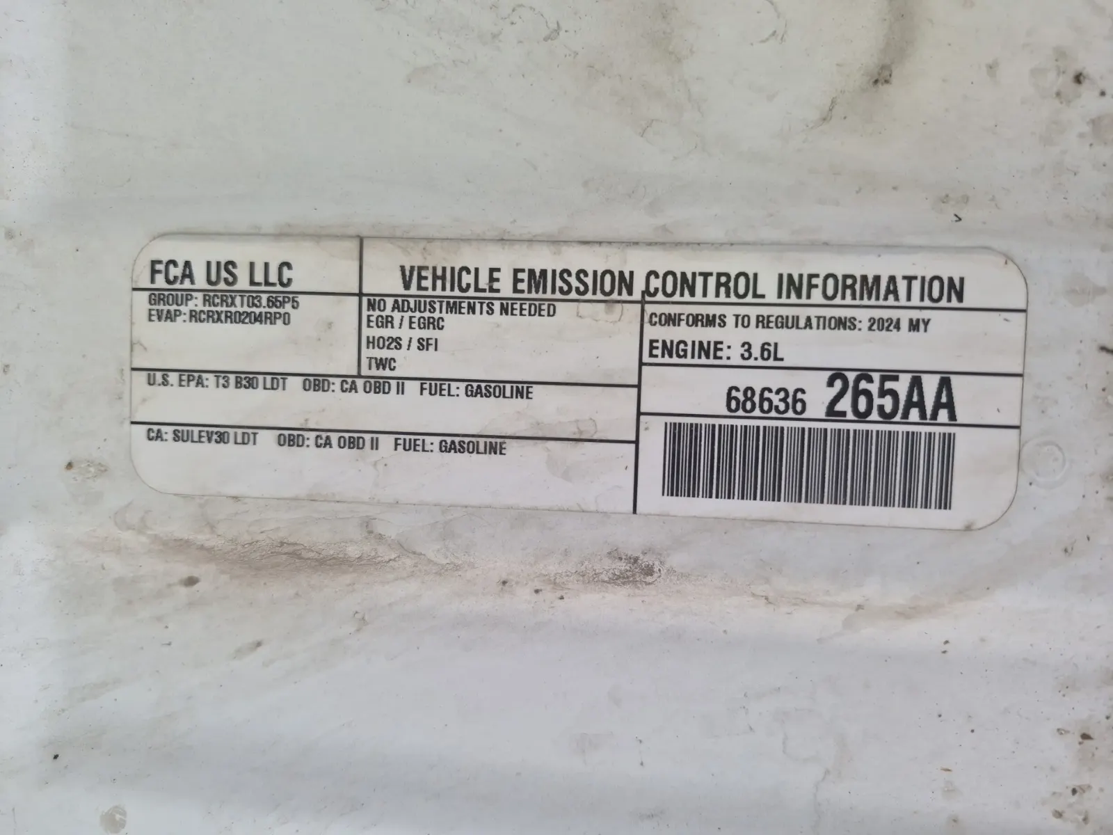 Emission Sticker Photo