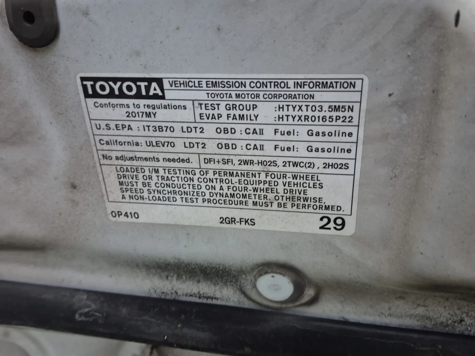 Emission Sticker Photo