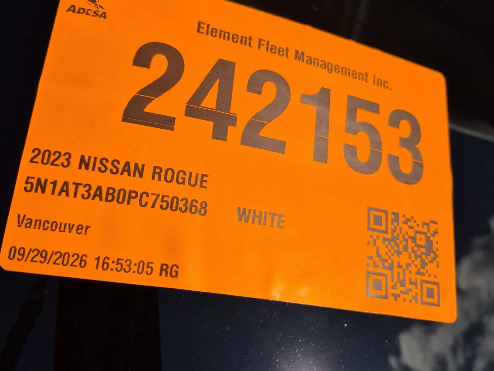 Inventory Label Photo