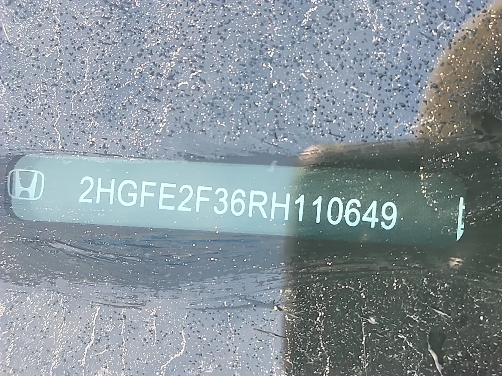 Dash VIN Plate Photo
