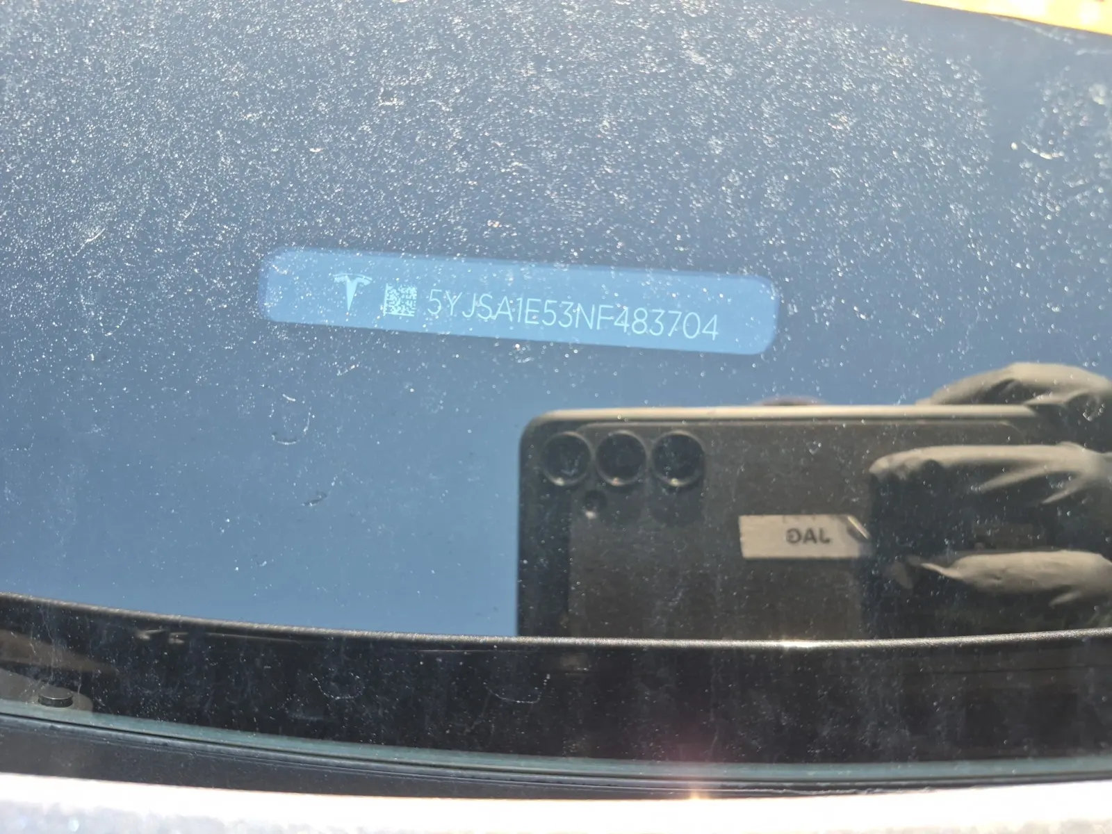 Dash VIN Plate Photo