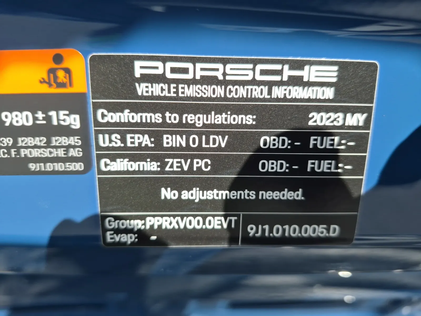 Emission Sticker Photo