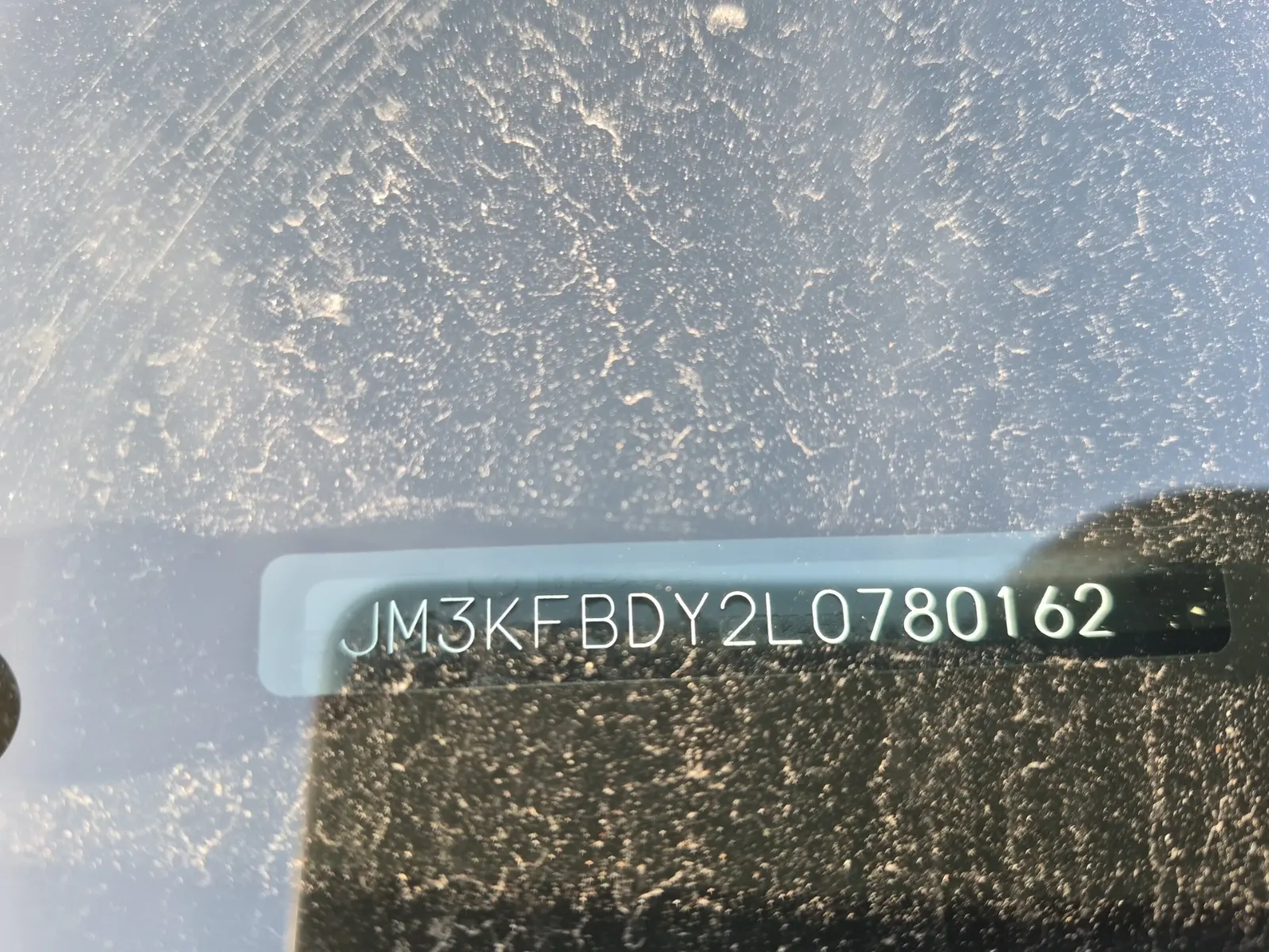 Dash VIN Plate Photo