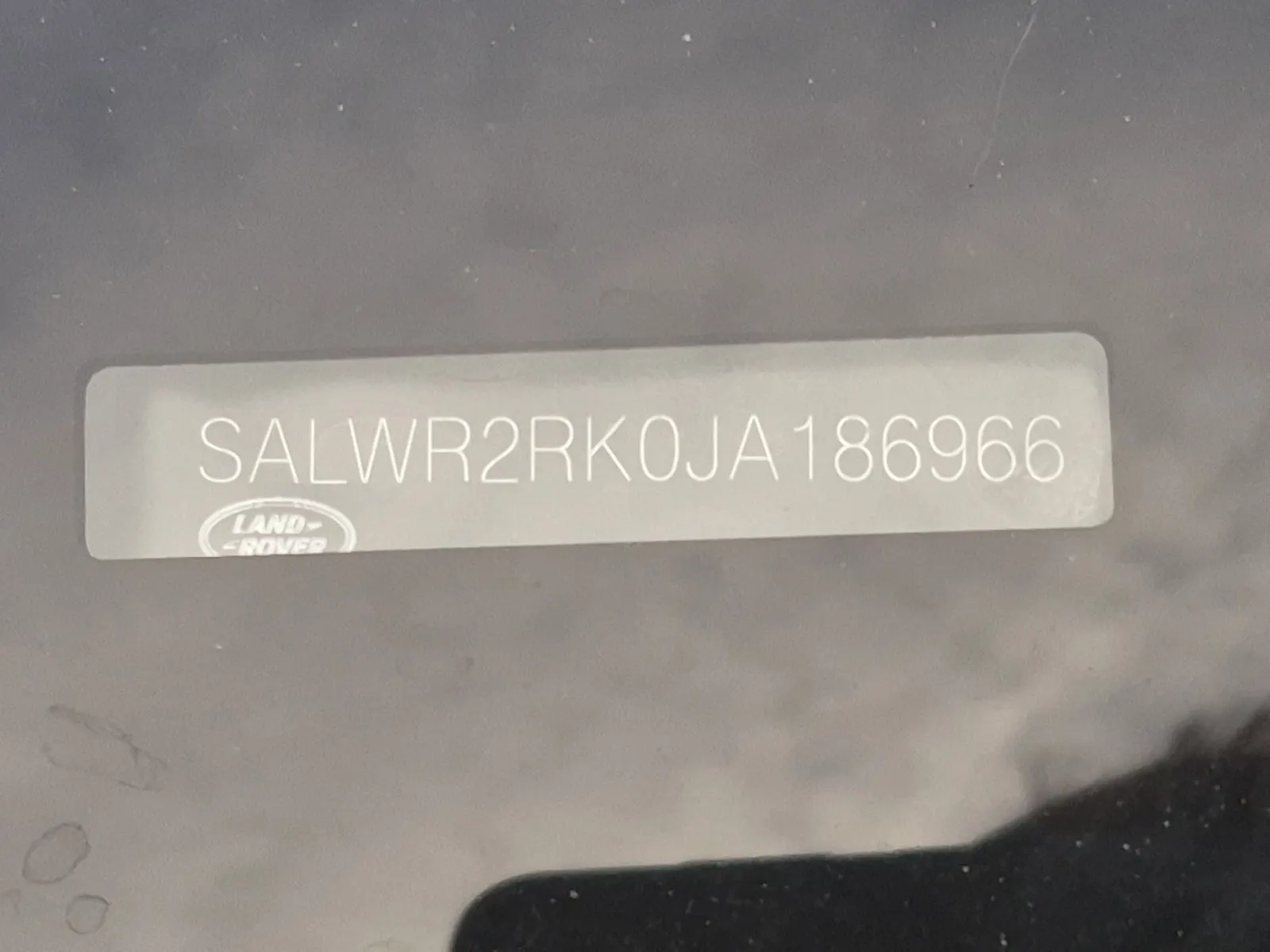 Dash VIN Plate Photo
