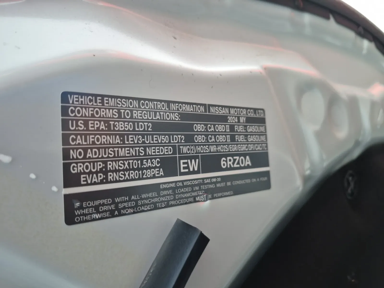 Emission Sticker Photo