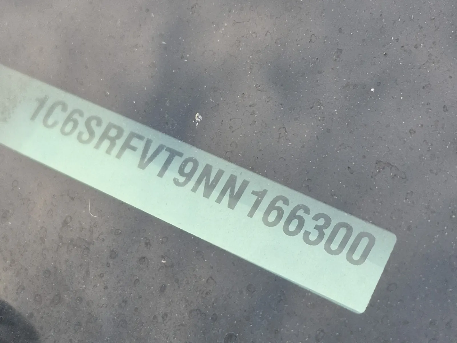 Dash VIN Plate Photo