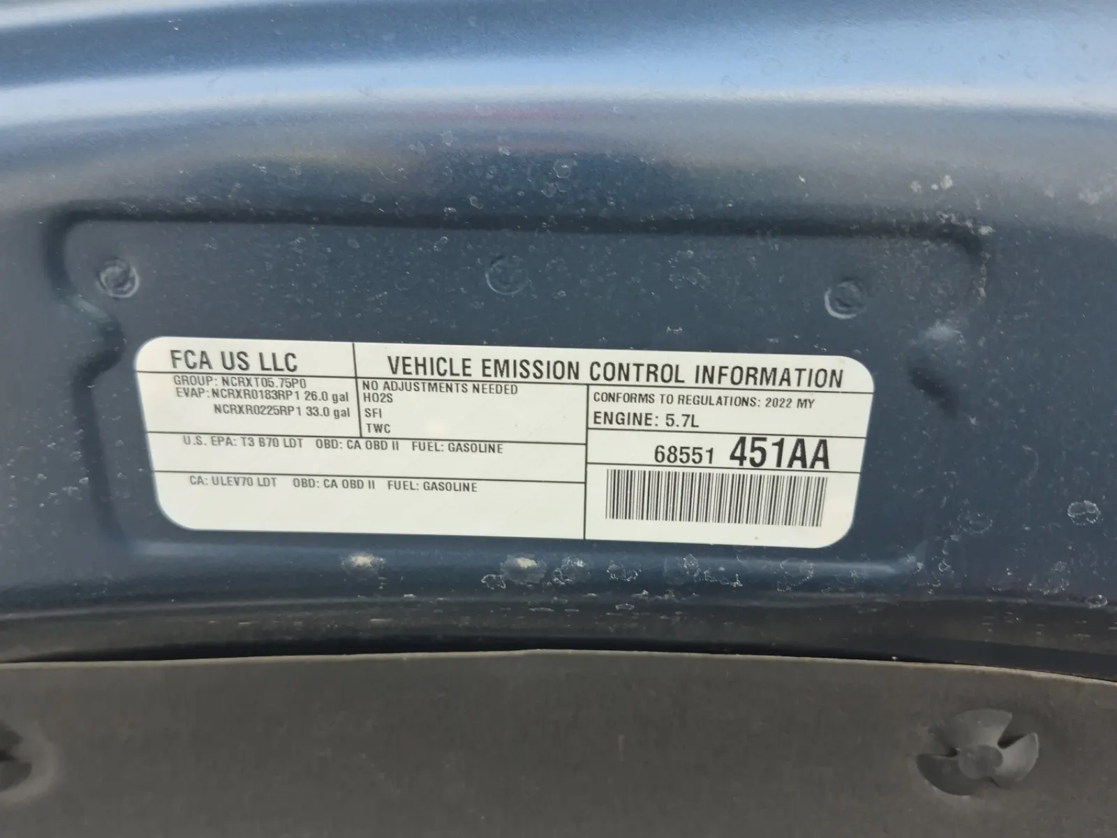 Emission Sticker Photo