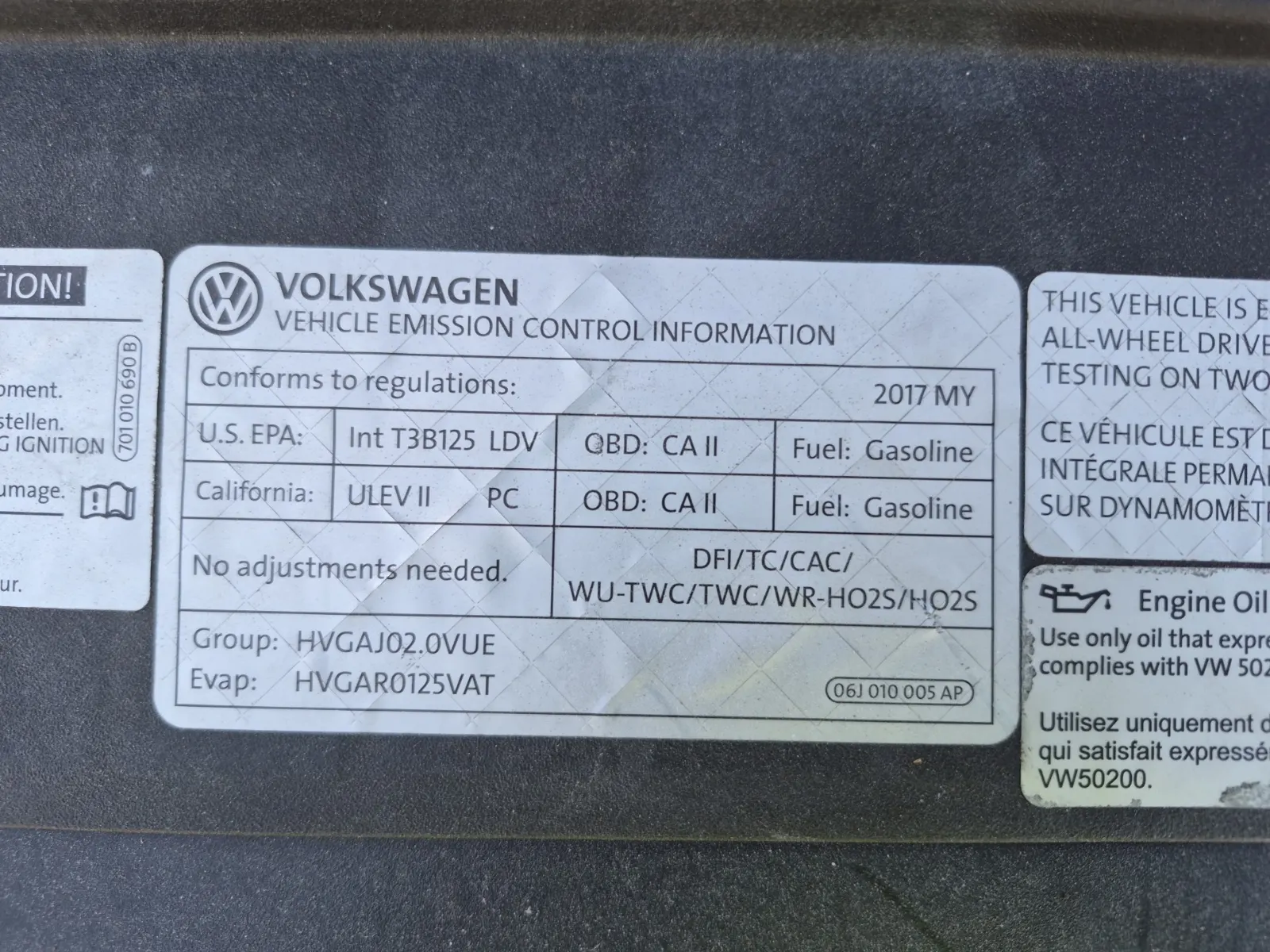 Emission Sticker Photo