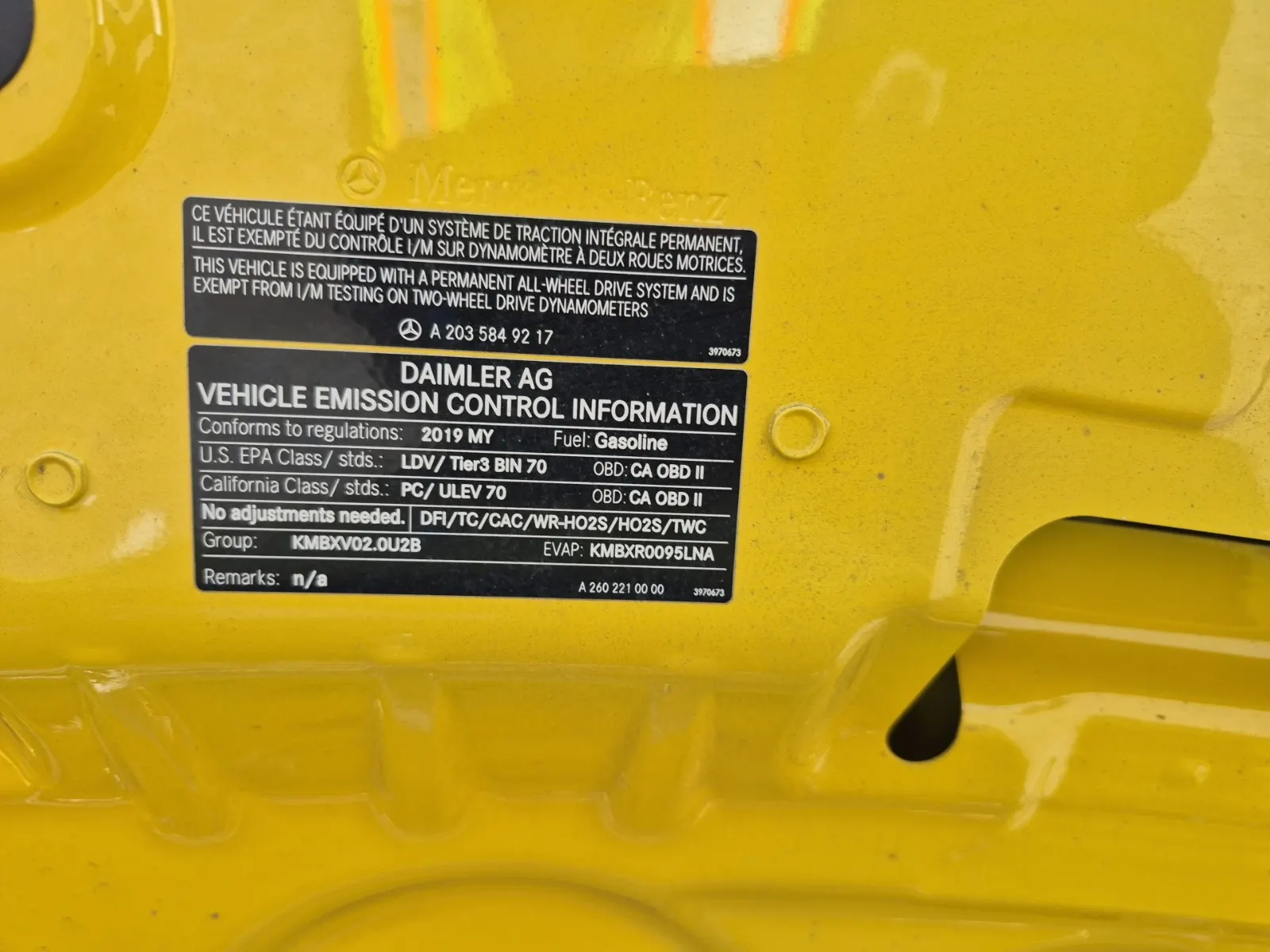 Emission Sticker Photo
