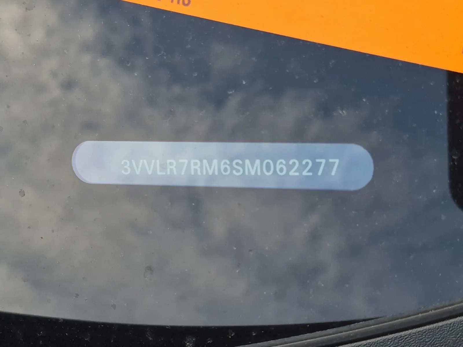Dash VIN Plate Photo