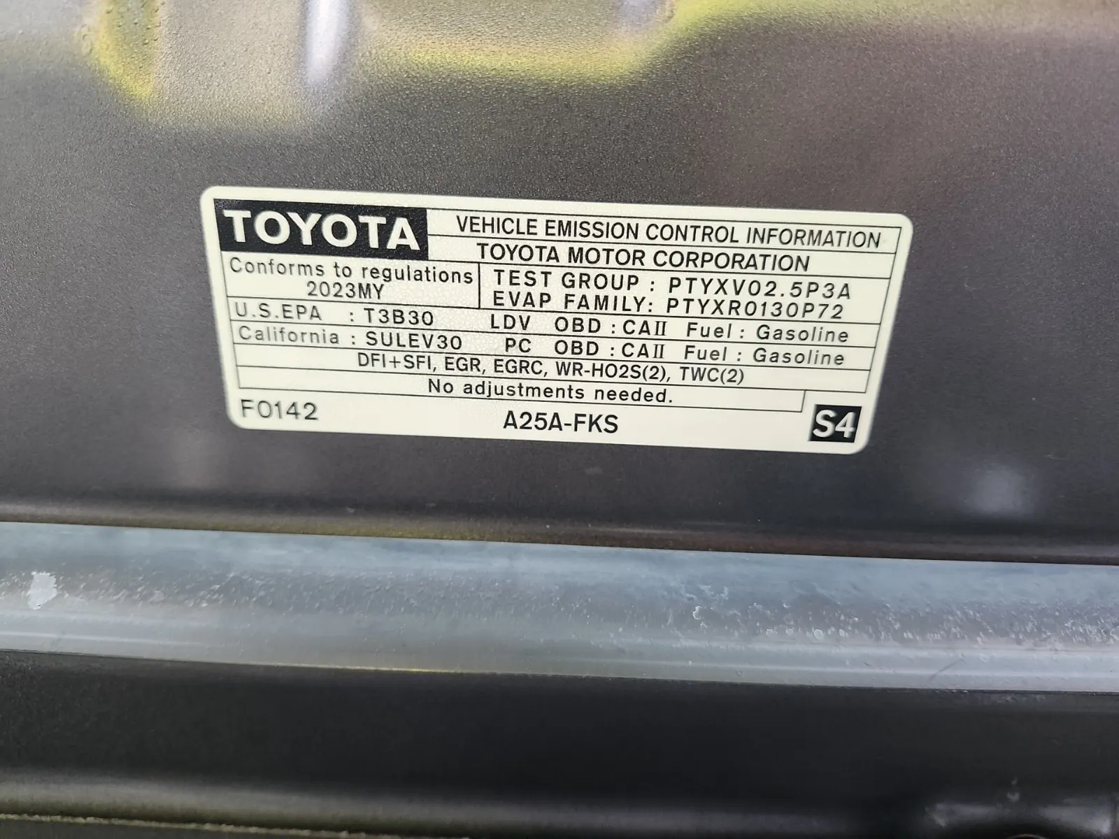Emission Sticker Photo