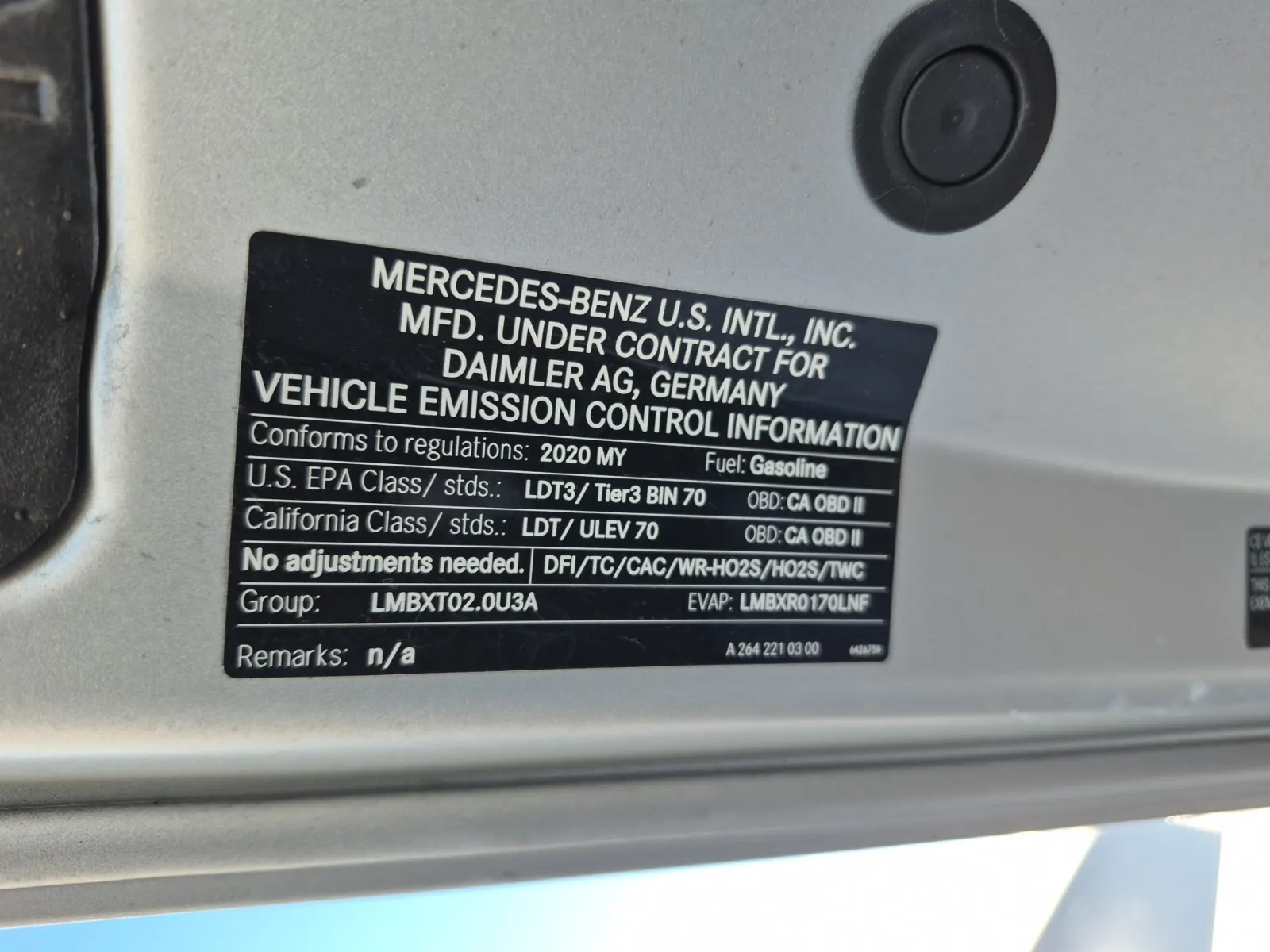Emission Sticker Photo