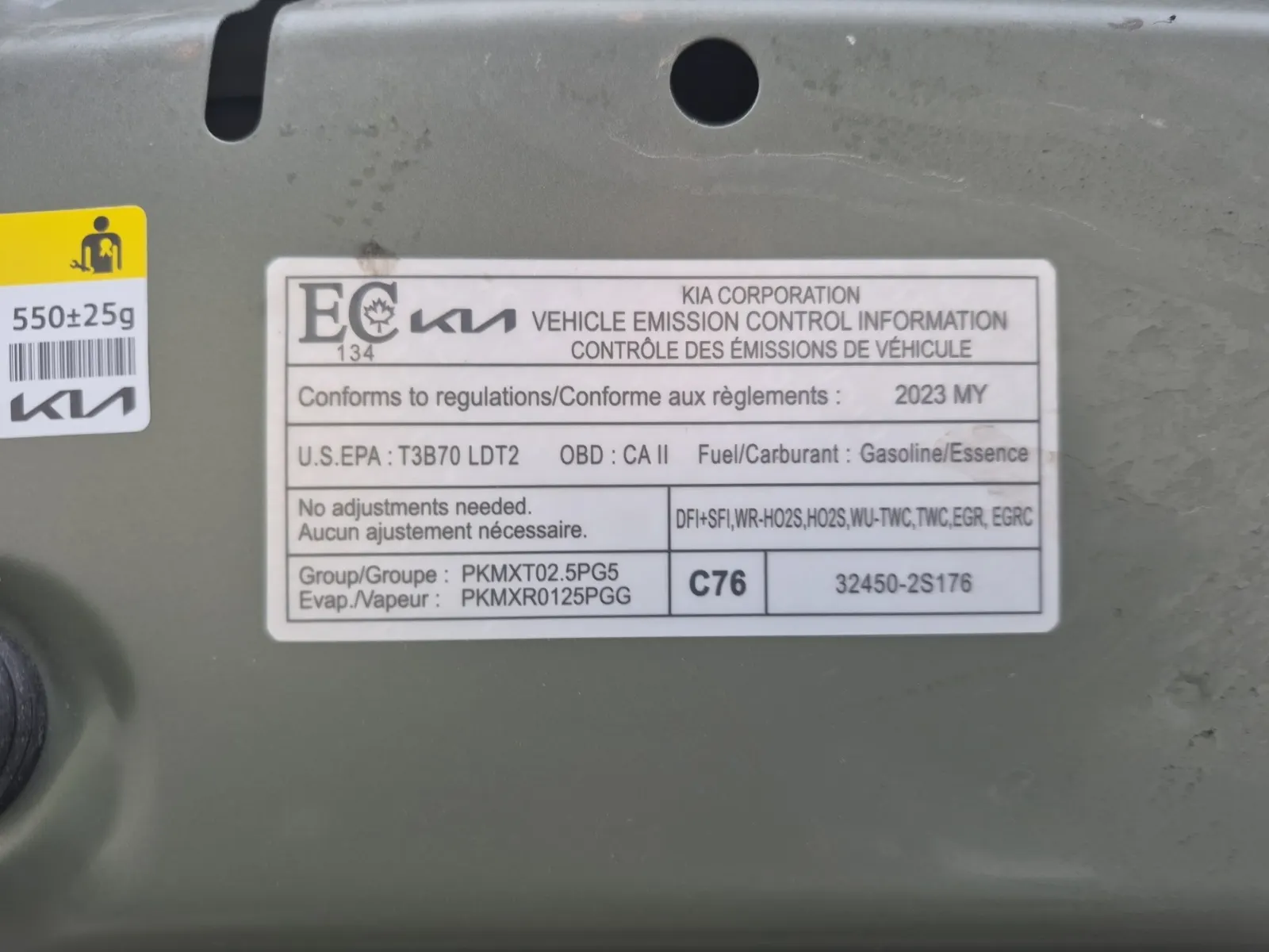 Emission Sticker Photo