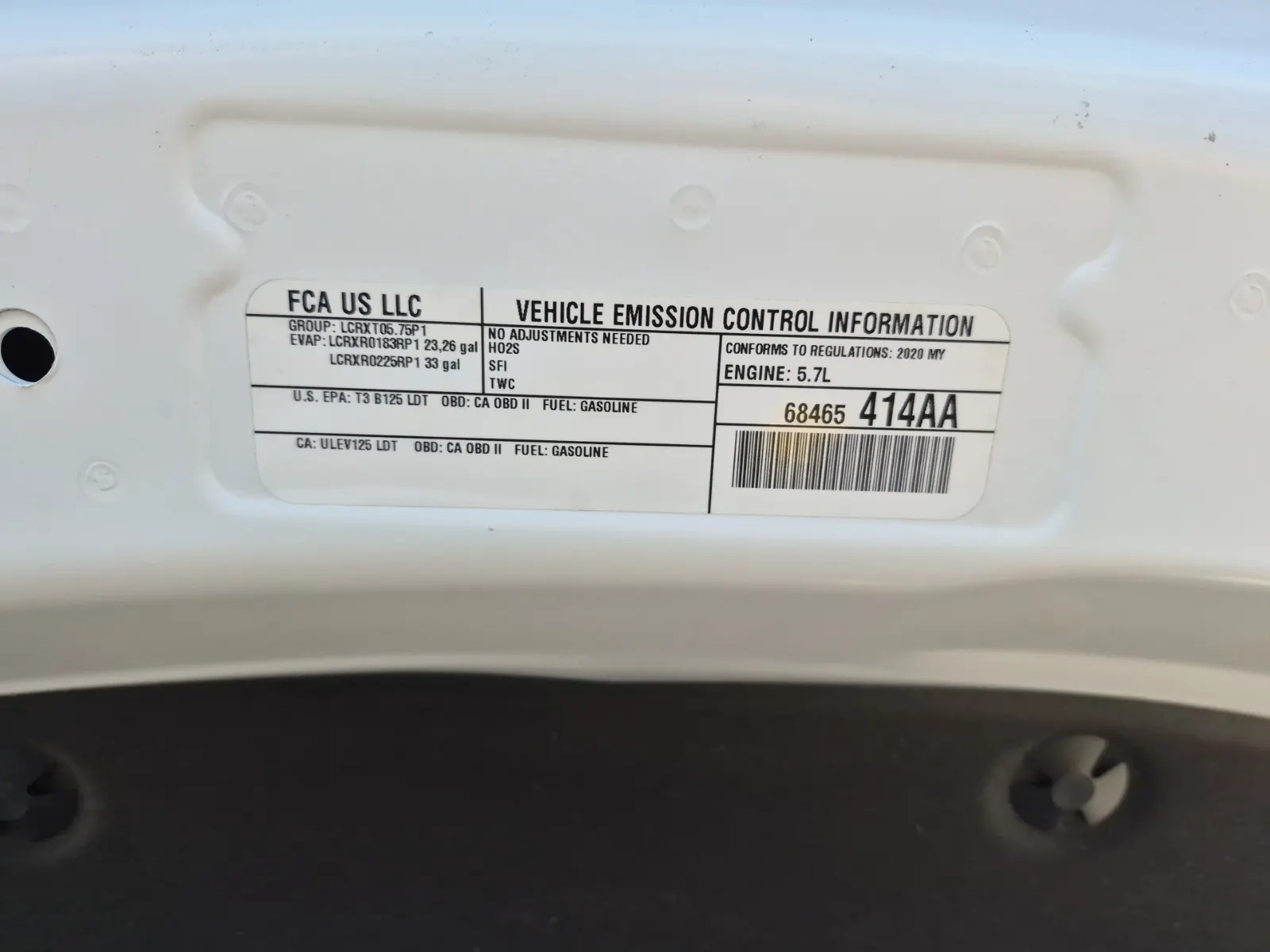 Emission Sticker Photo