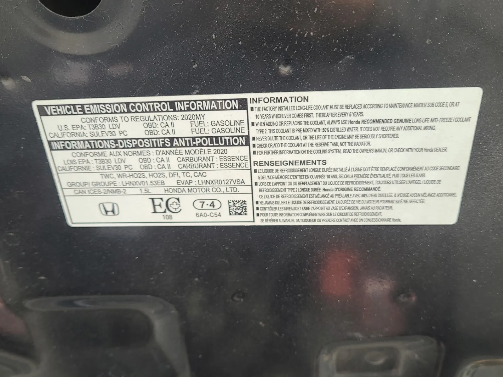 Emission Sticker Photo