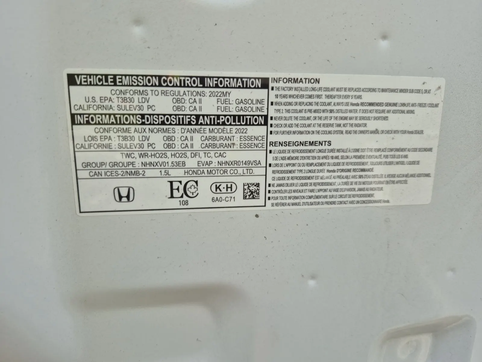 Emission Sticker Photo