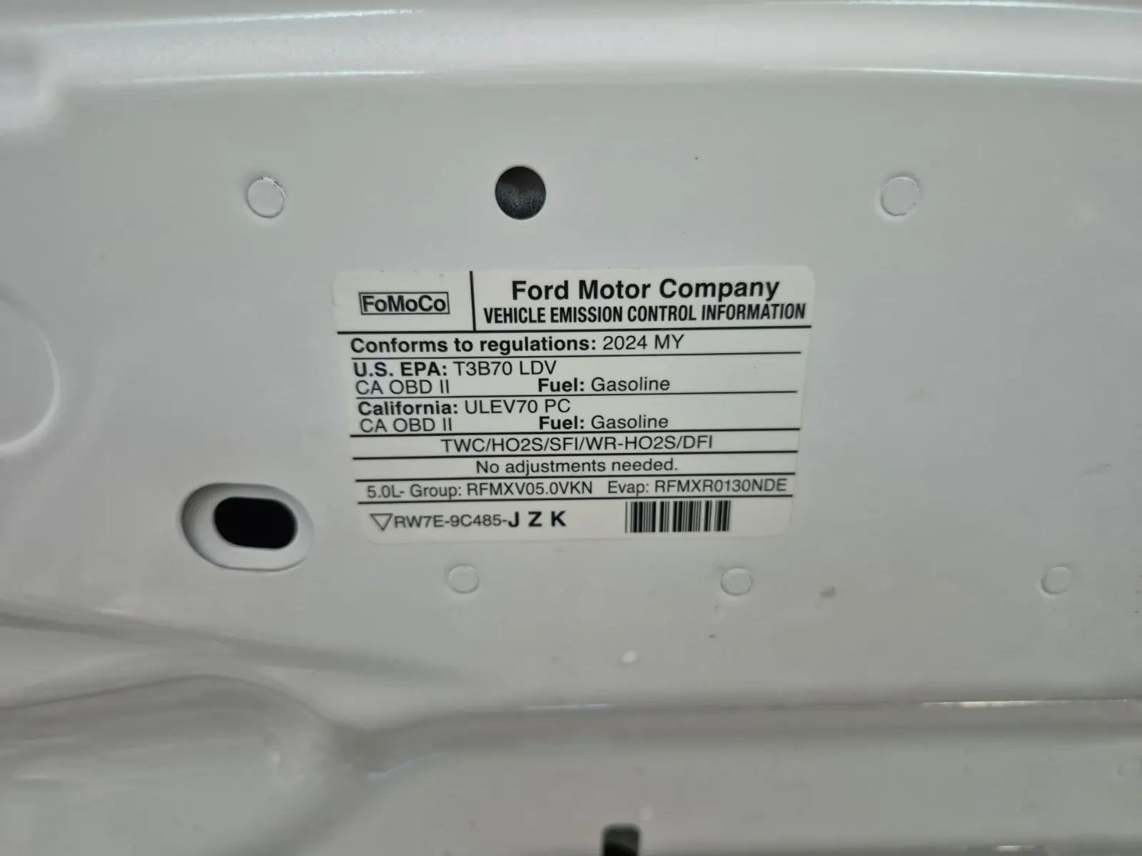 Emission Sticker Photo