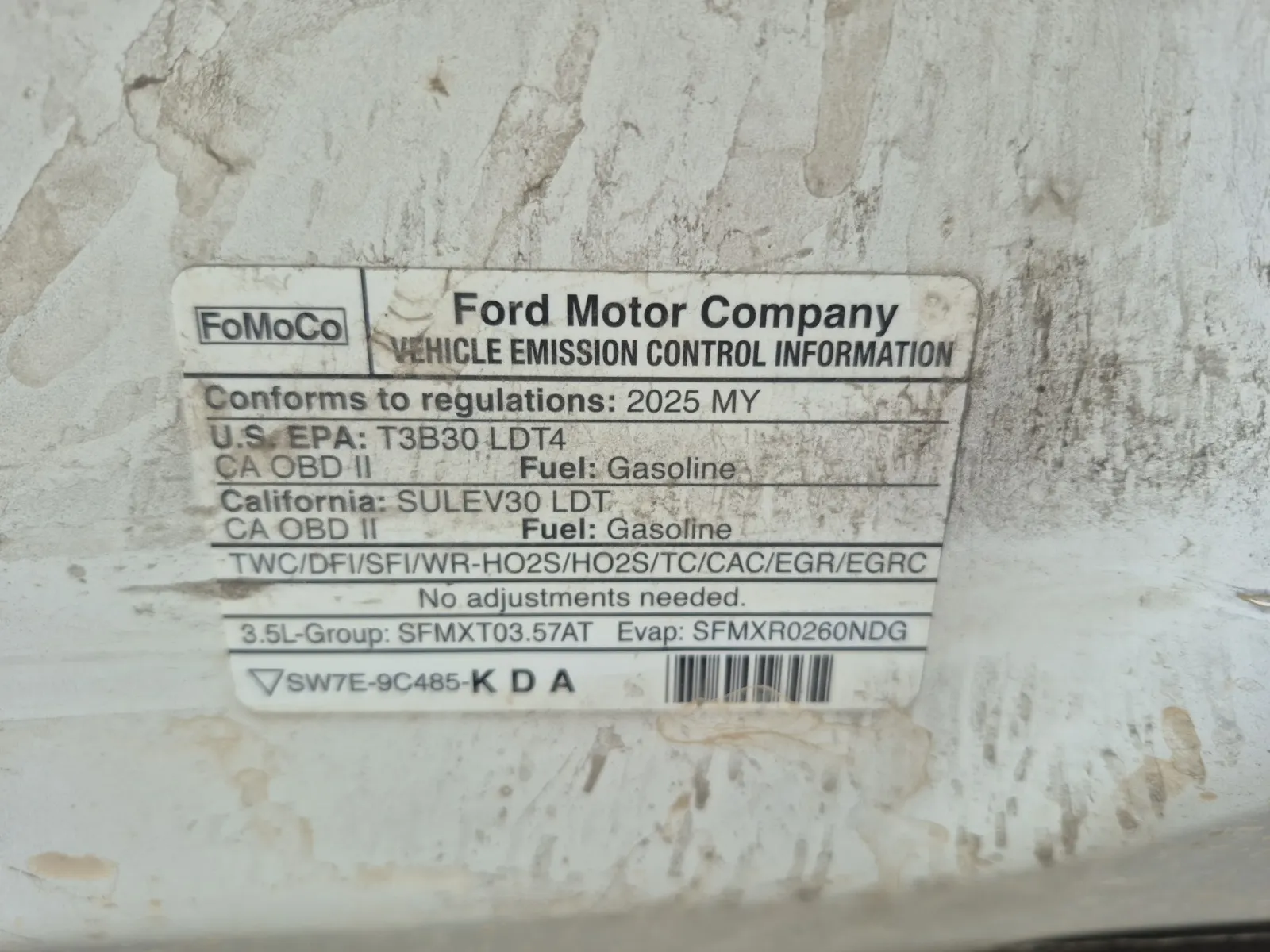 Emission Sticker Photo