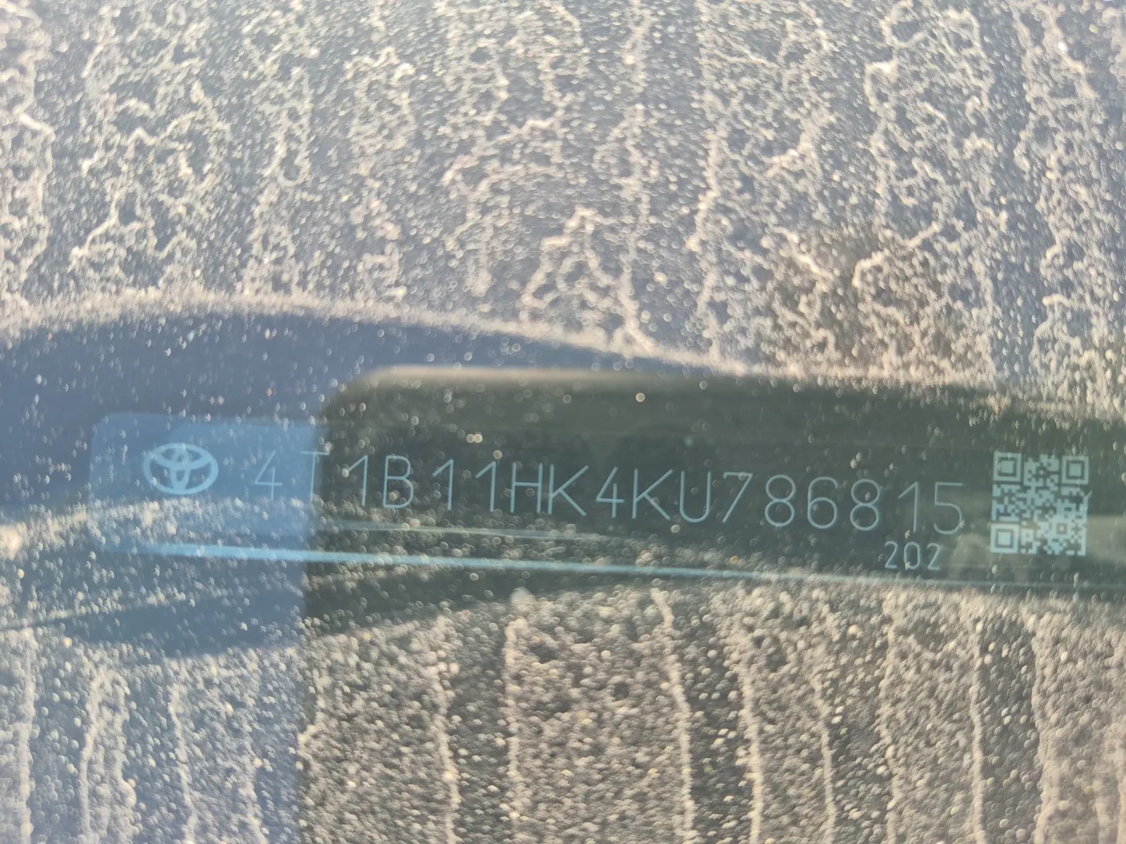 Dash VIN Plate Photo