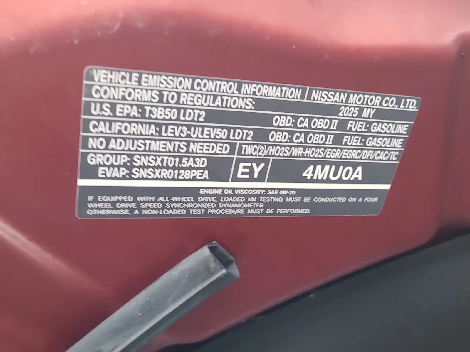 Emission Sticker Photo