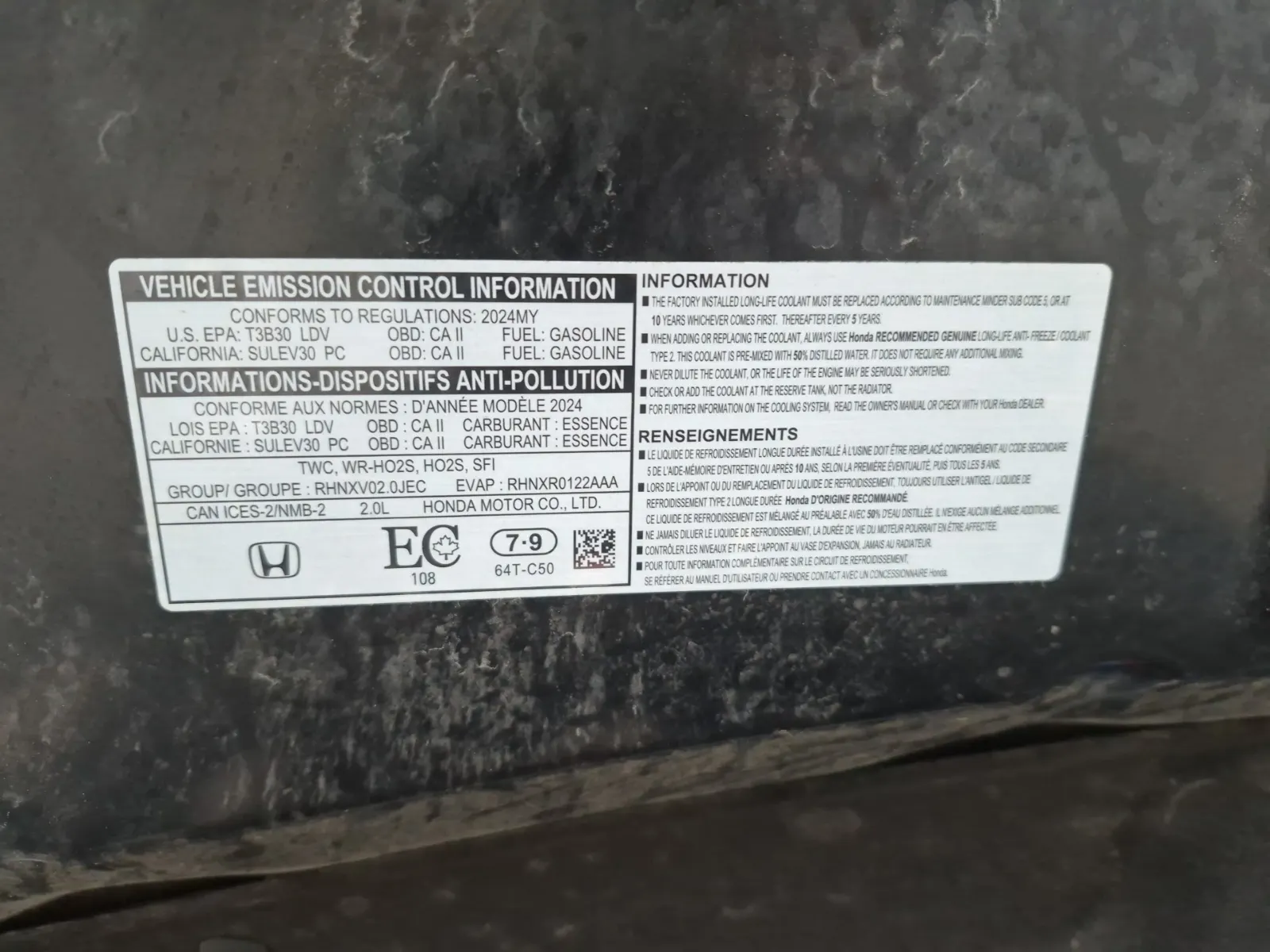 Emission Sticker Photo