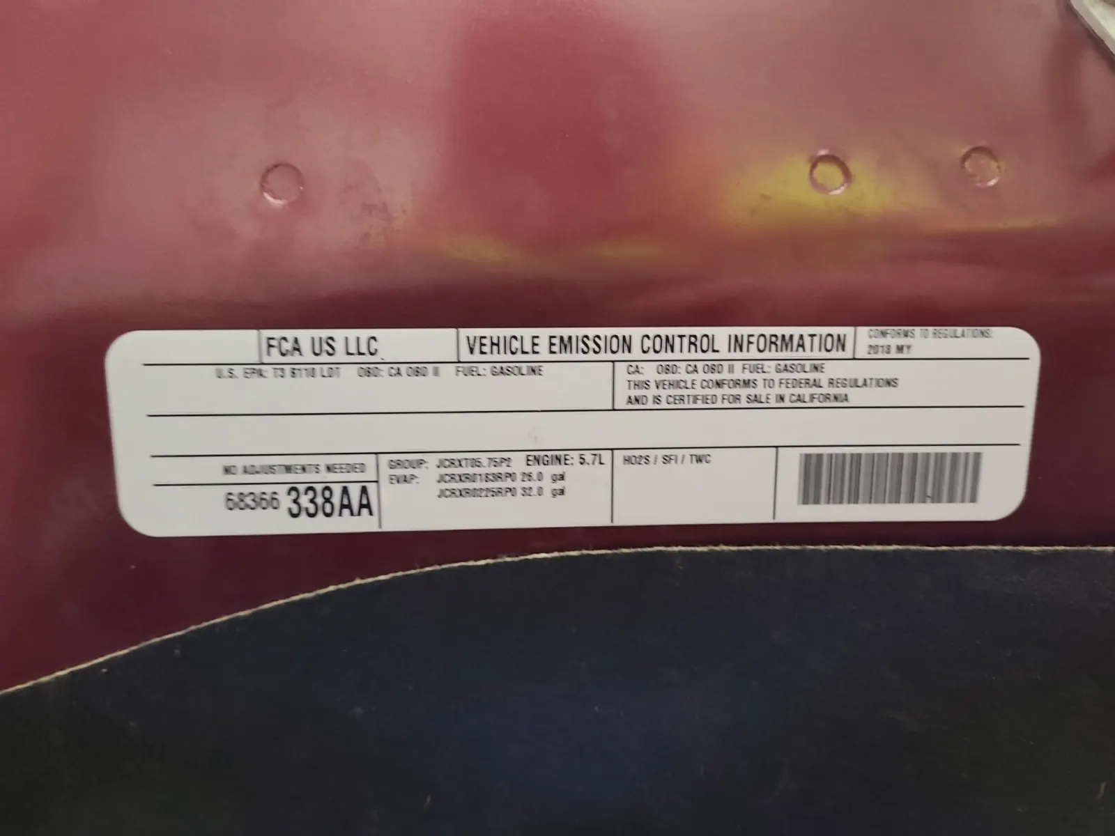 Emission Sticker Photo