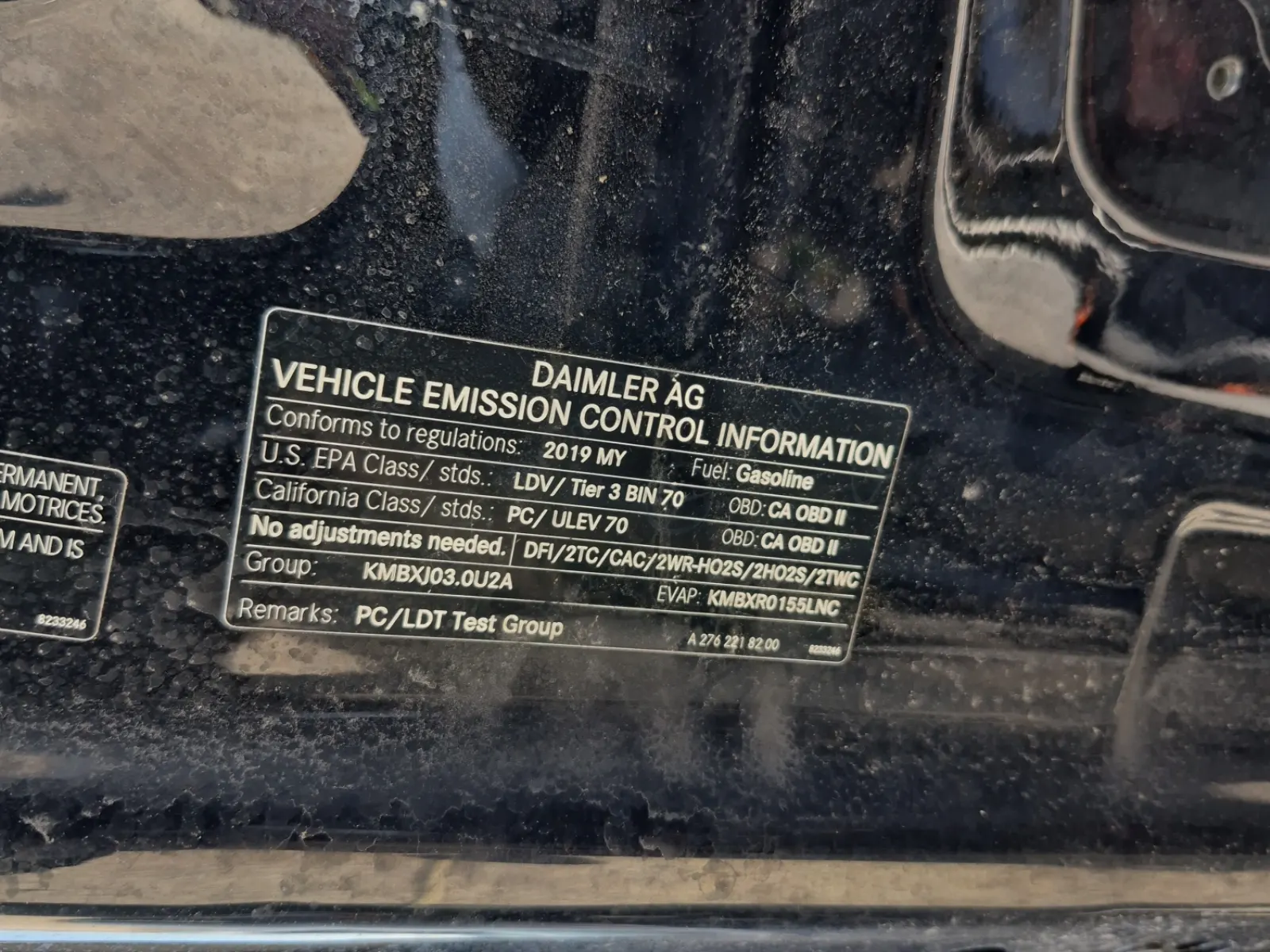 Emission Sticker Photo