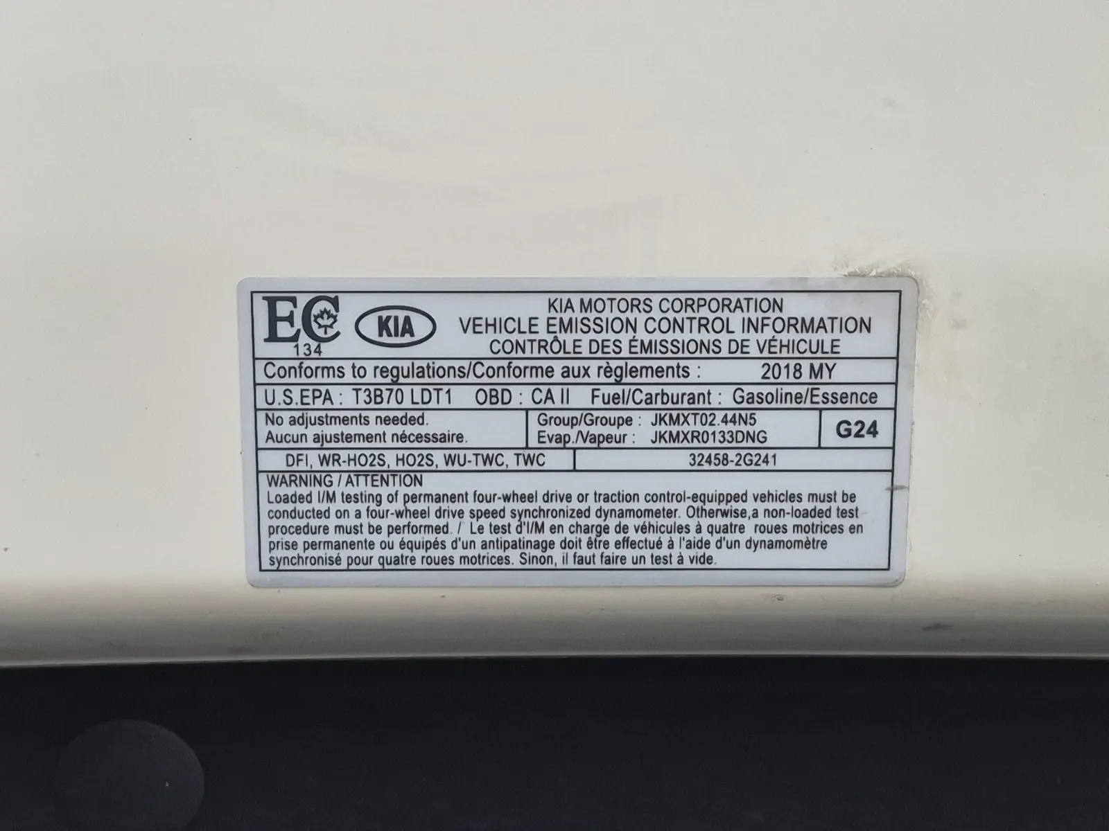 Emission Sticker Photo