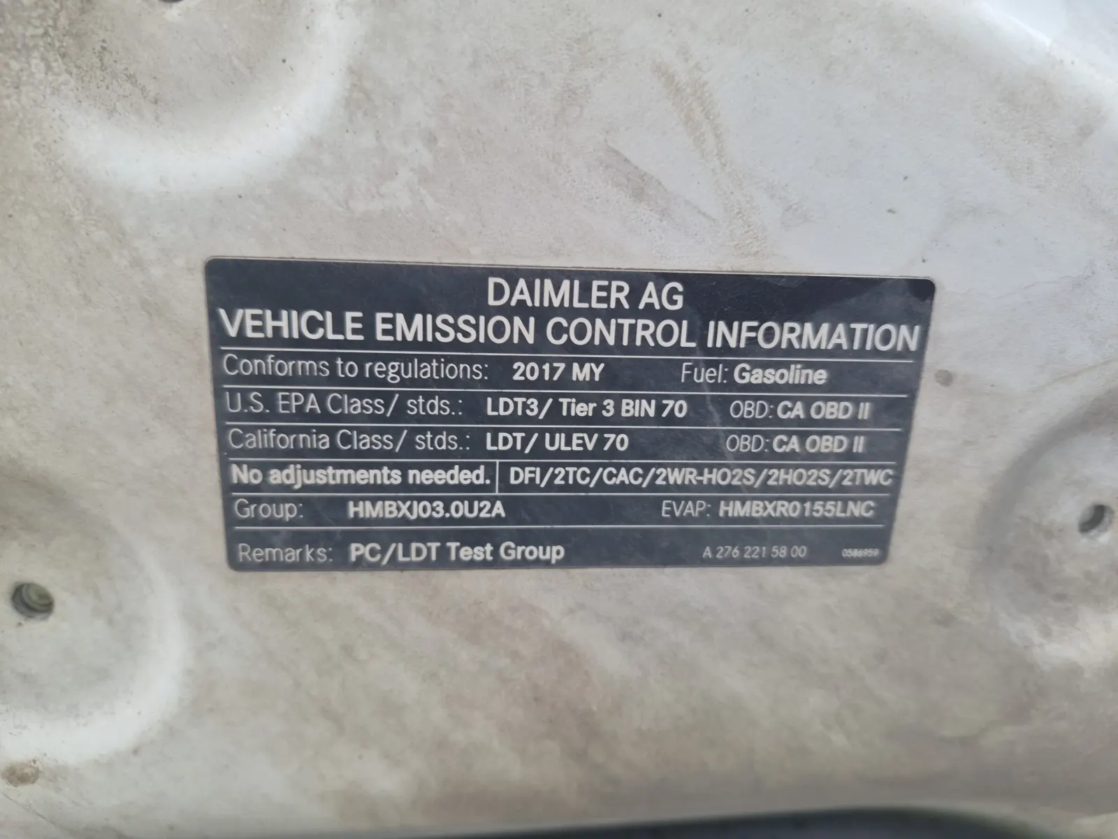 Emission Sticker Photo