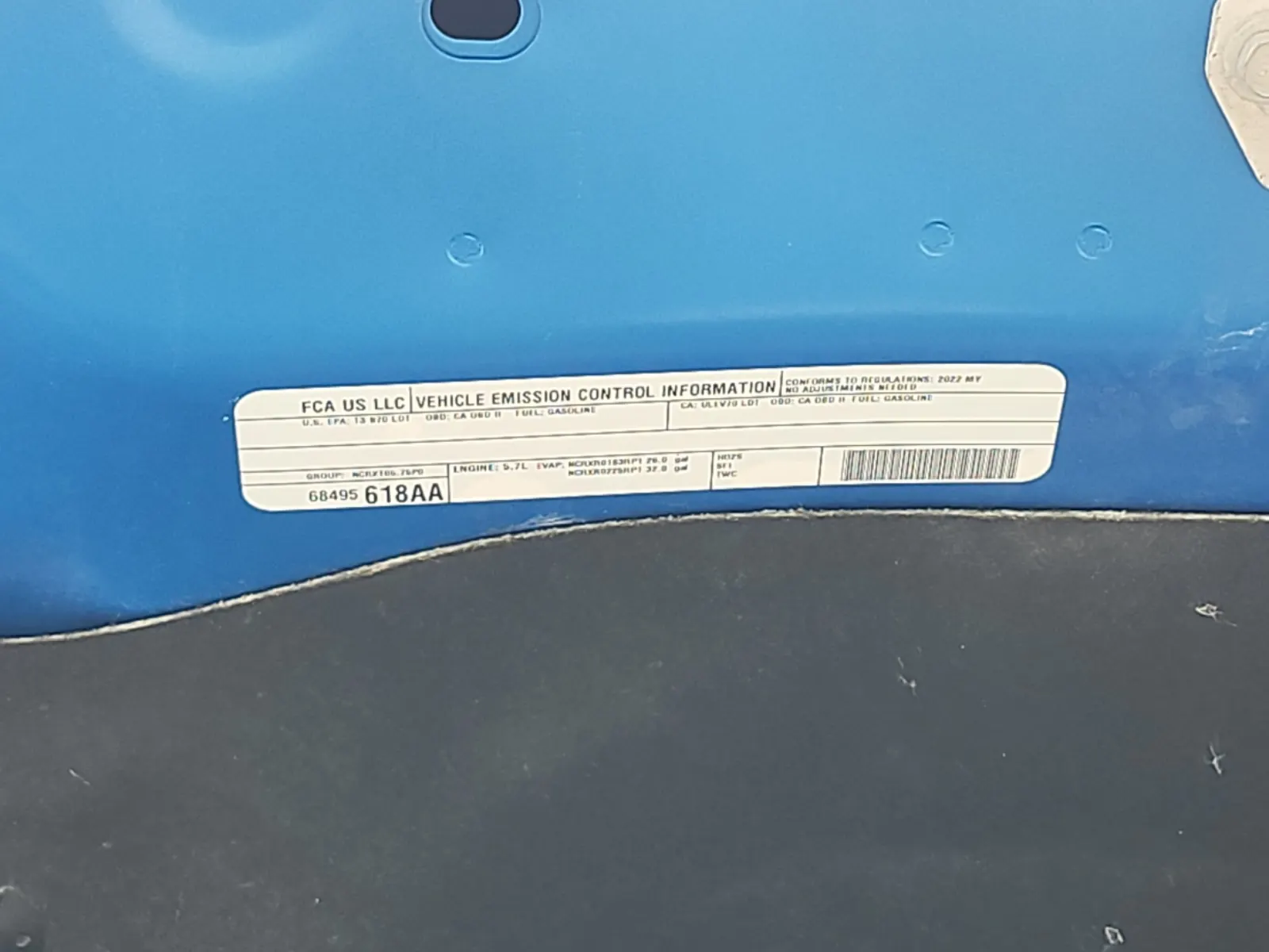 Emission Sticker Photo