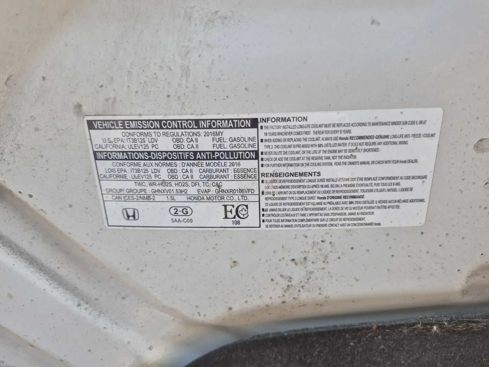 Emission Sticker Photo