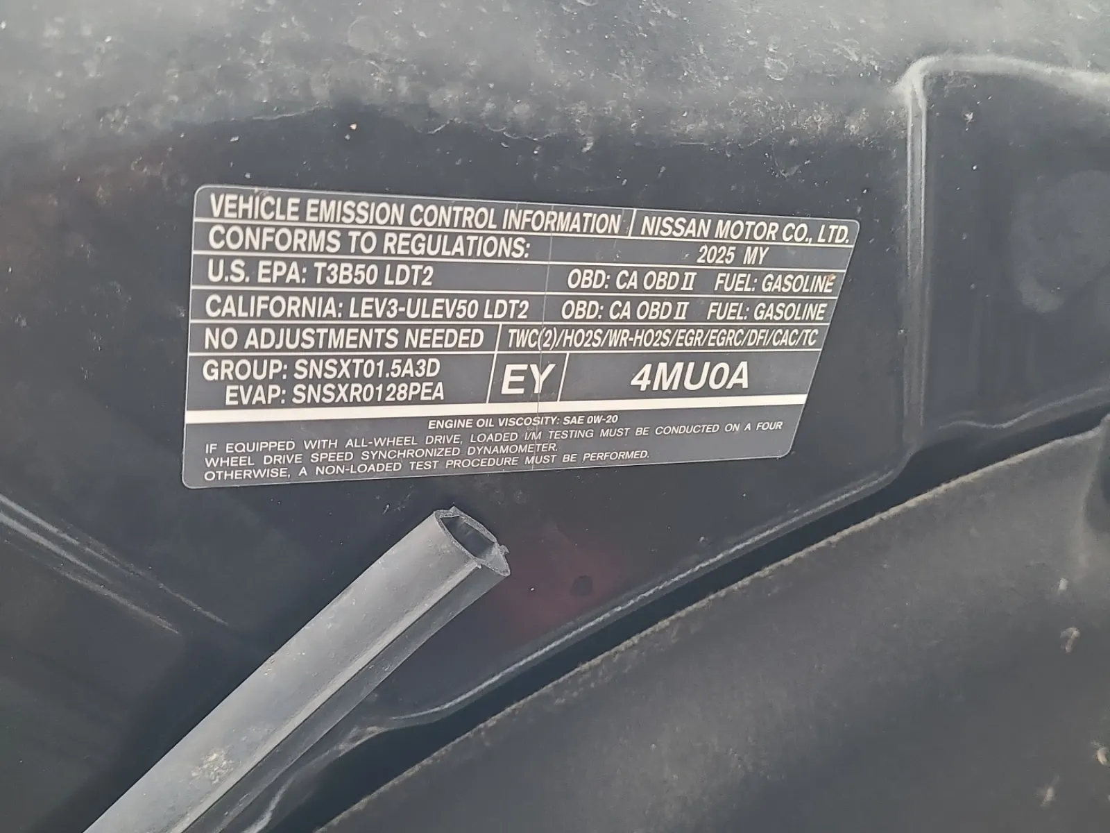 Emission Sticker Photo