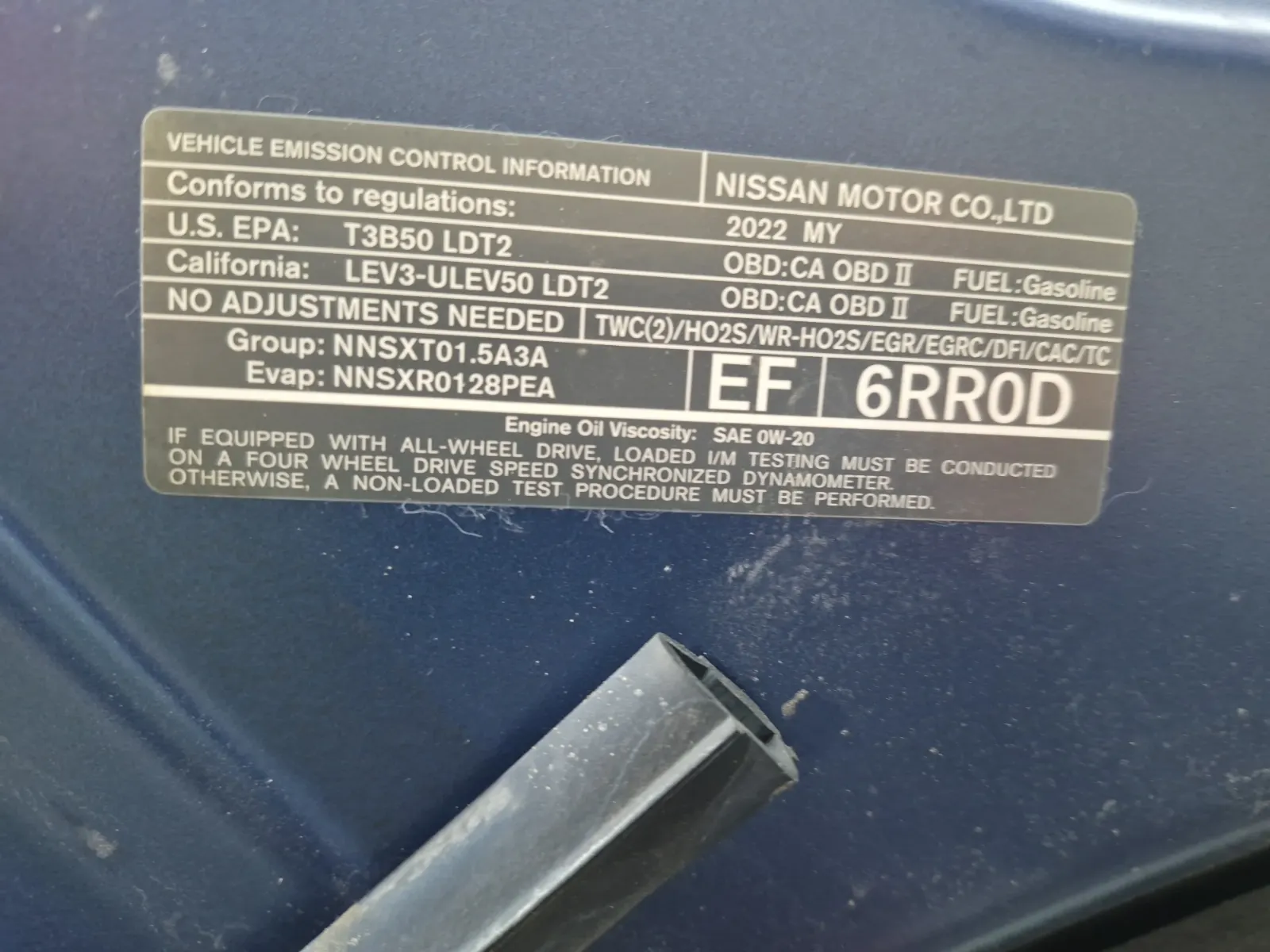 Emission Sticker Photo