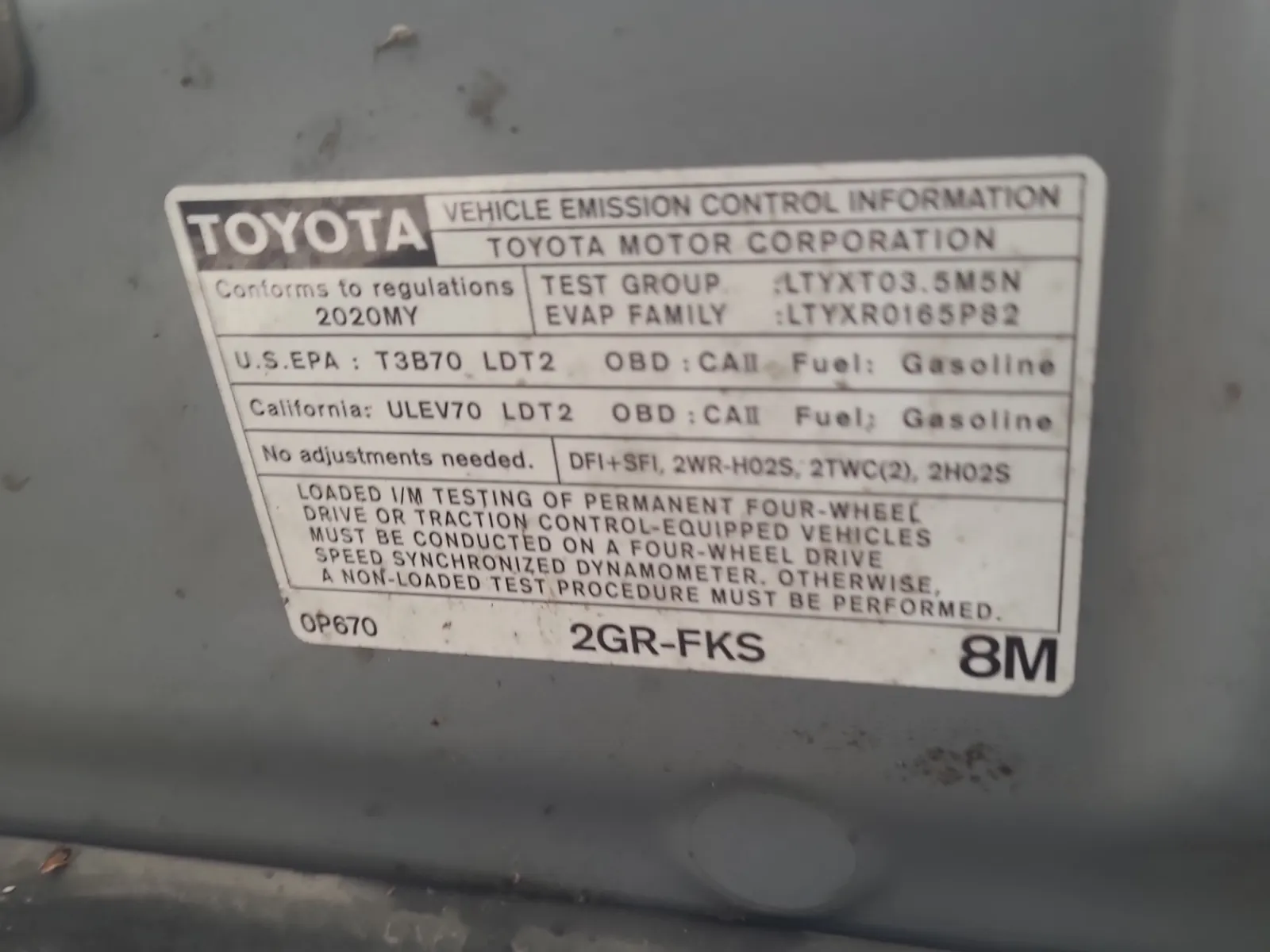 Emission Sticker Photo