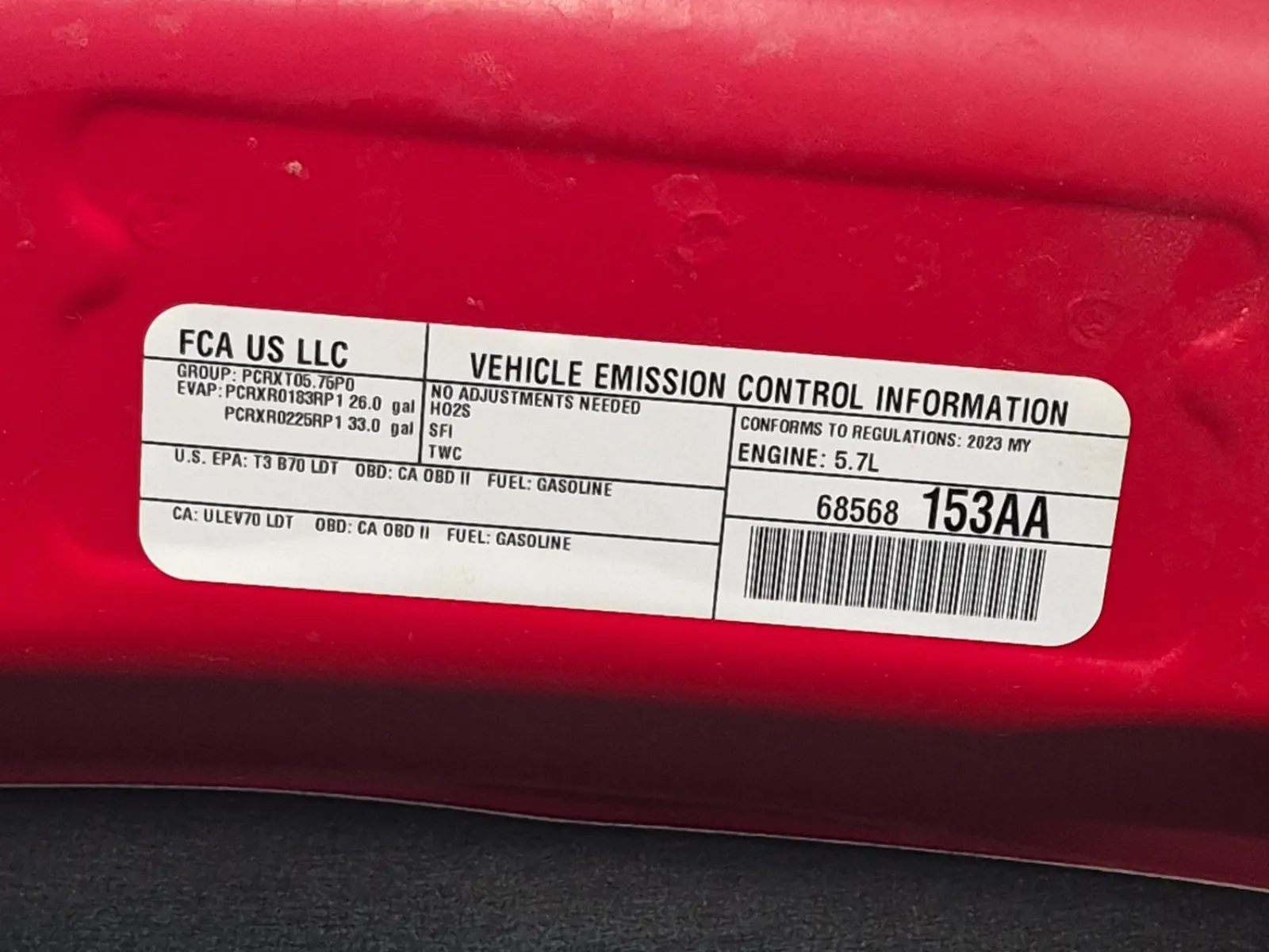 Emission Sticker Photo
