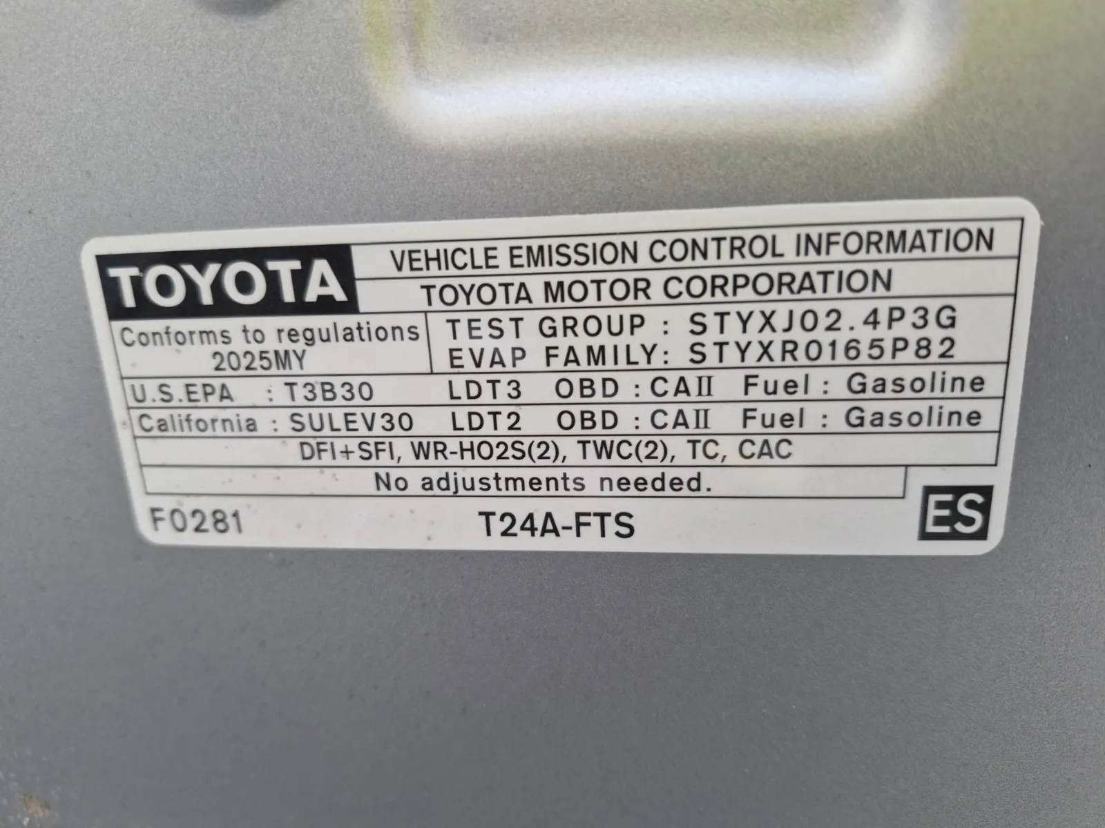 Emission Sticker Photo