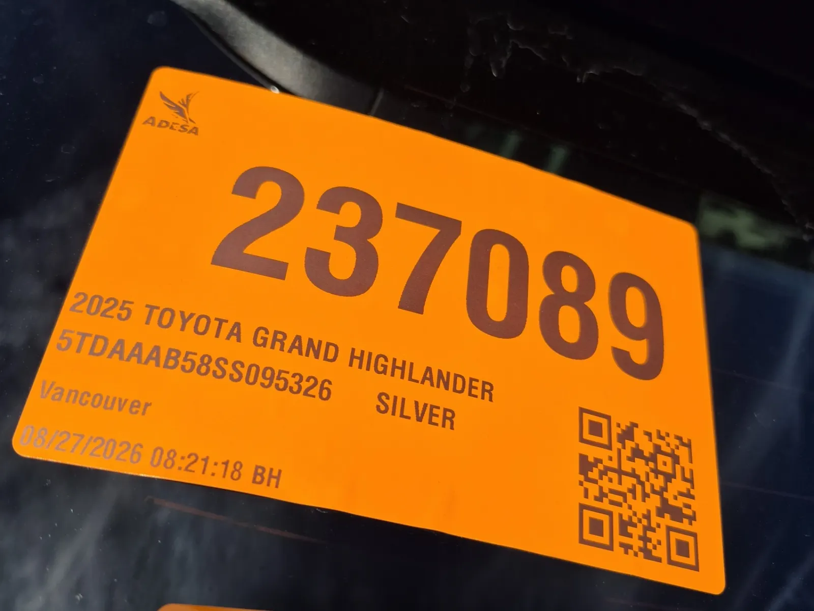 Inventory Label Photo