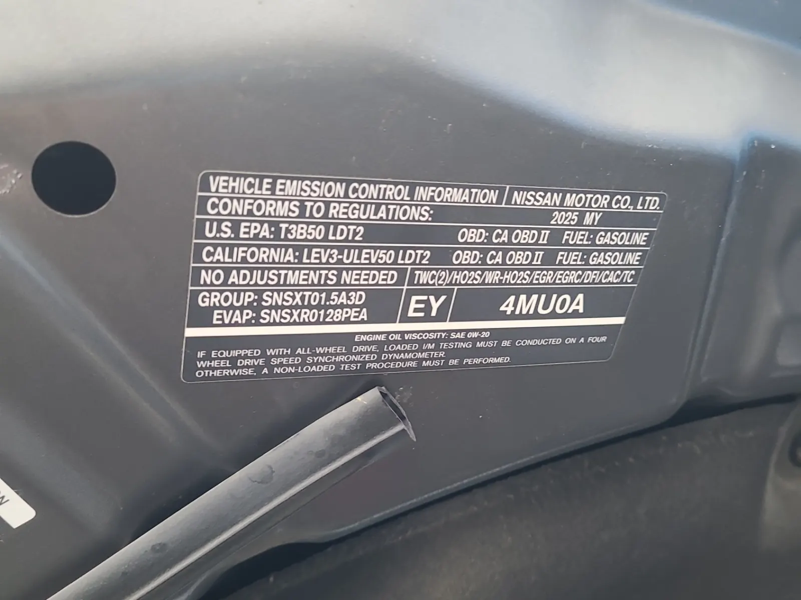 Emission Sticker Photo