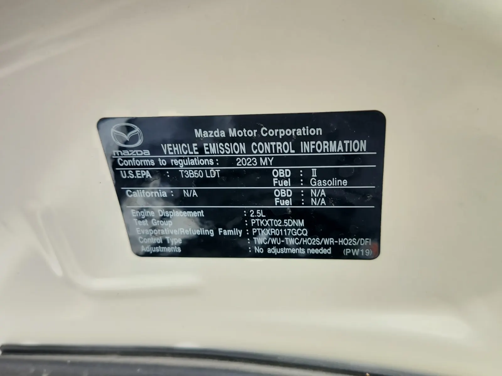 Emission Sticker Photo