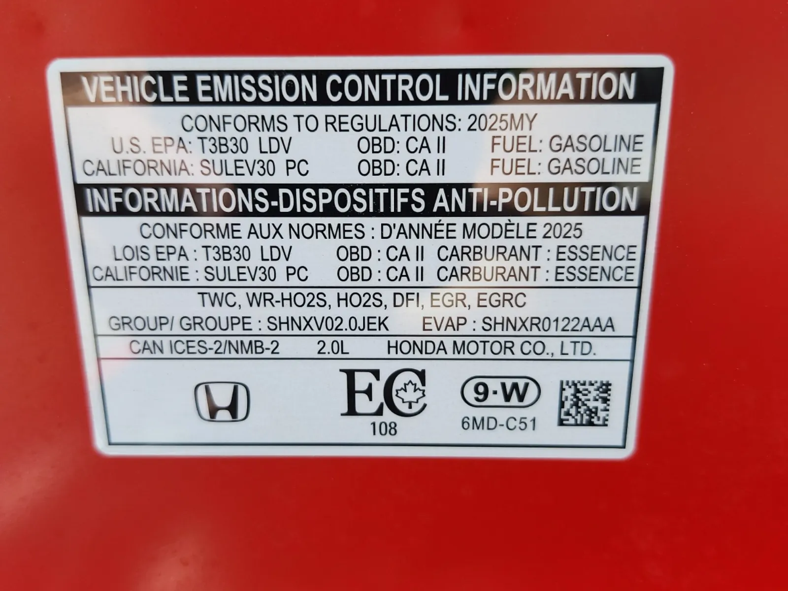 Emission Sticker Photo