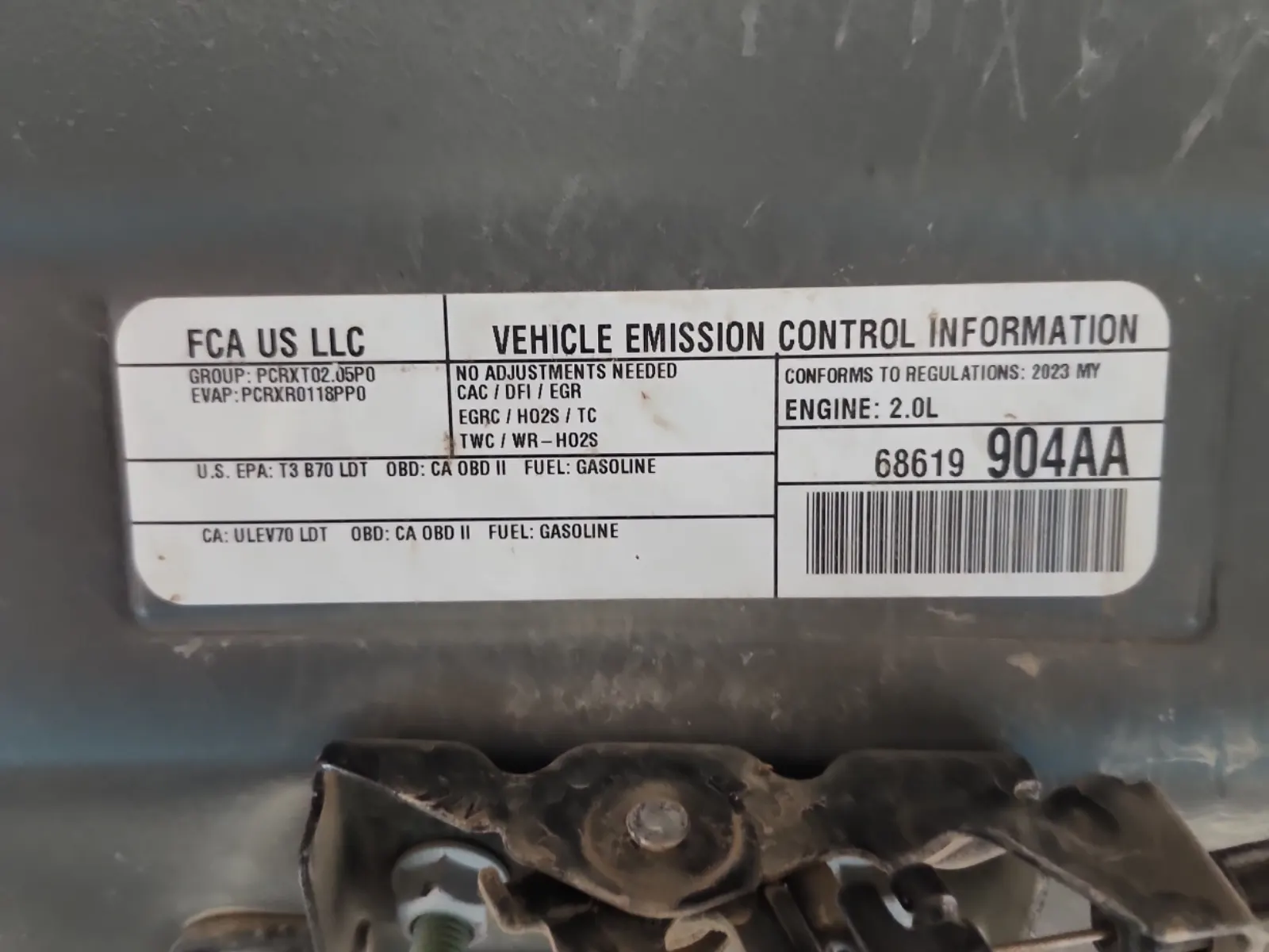 Emission Sticker Photo