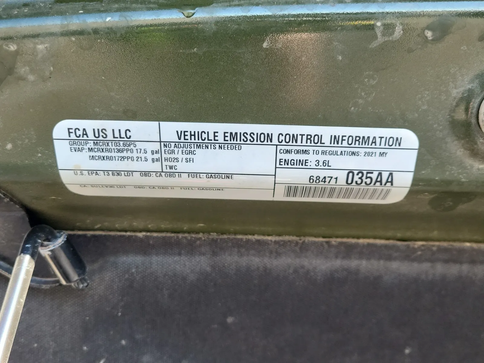 Emission Sticker Photo