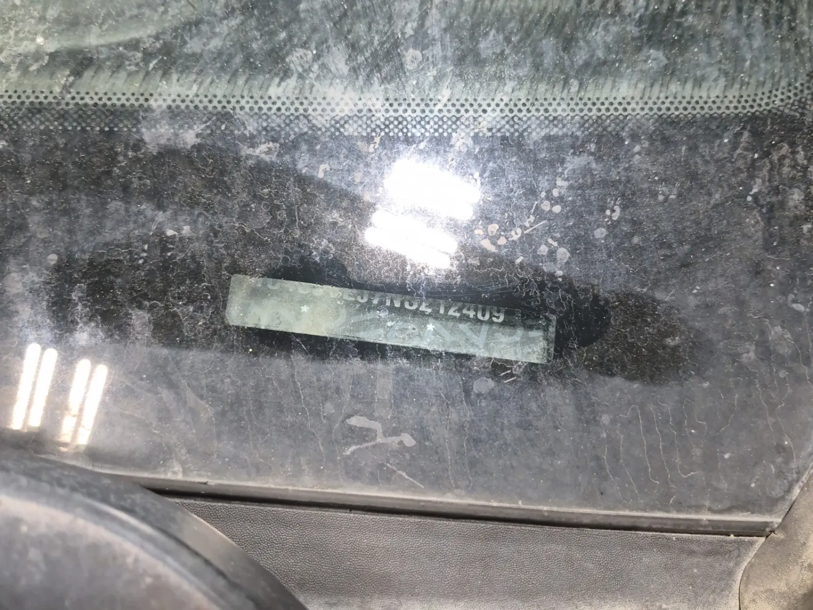 Dash VIN Plate Photo