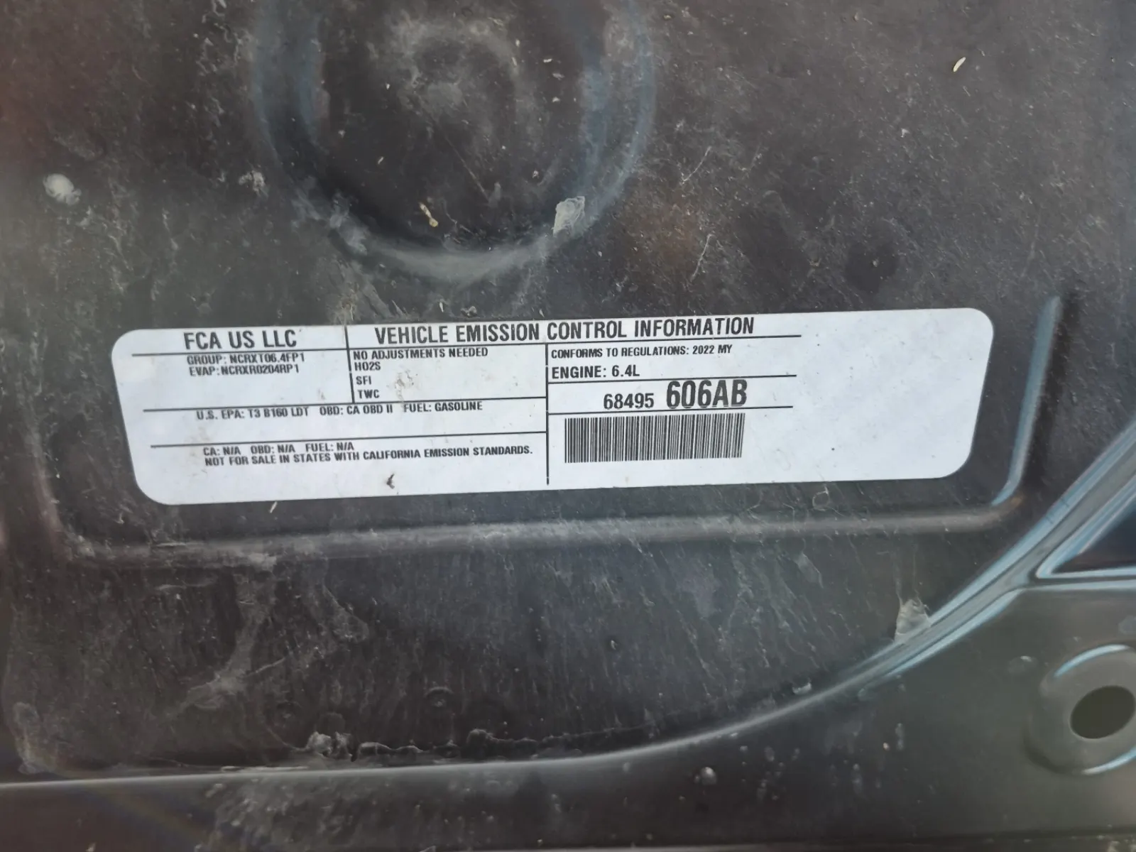 Emission Sticker Photo