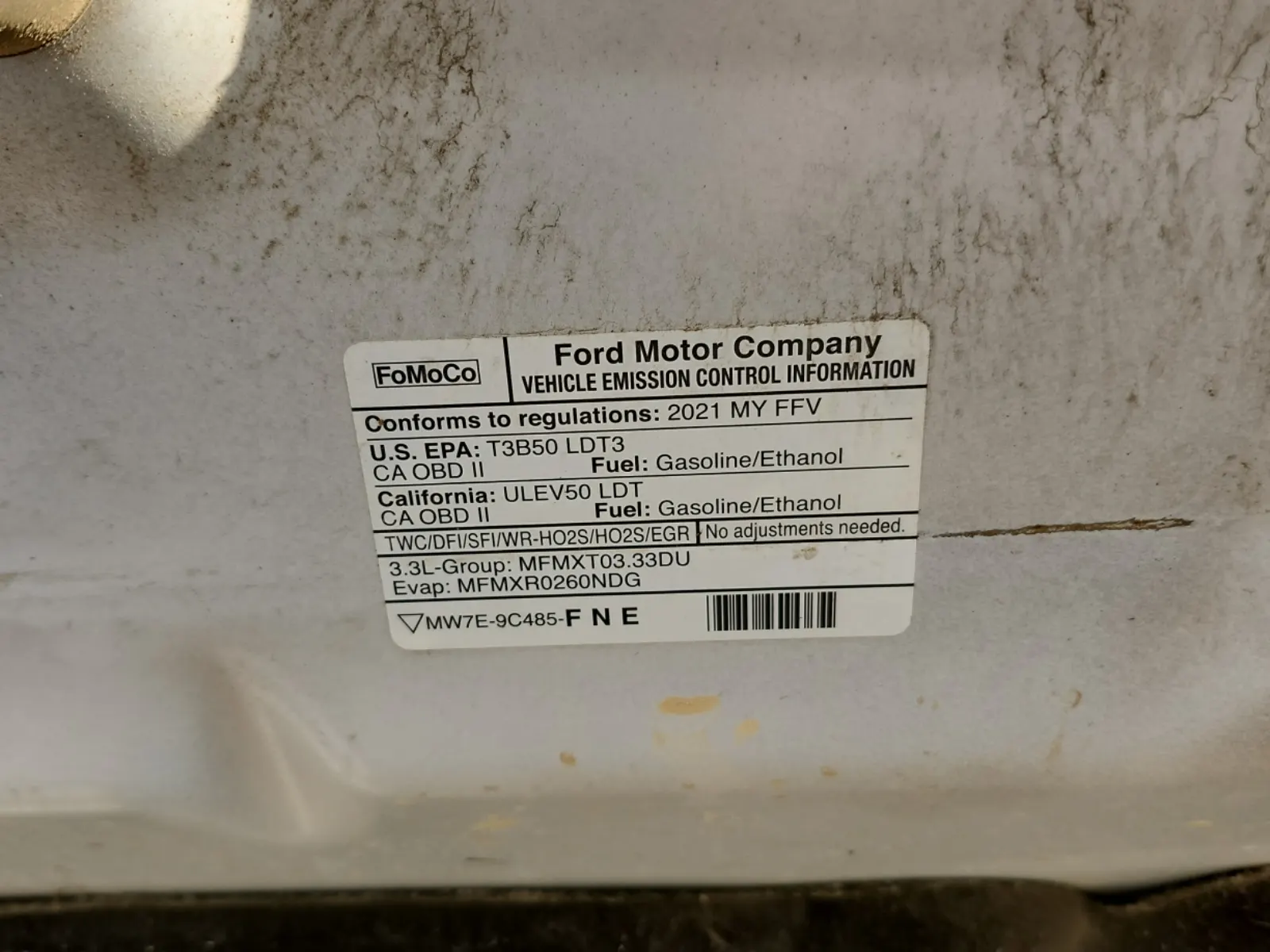 Emission Sticker Photo