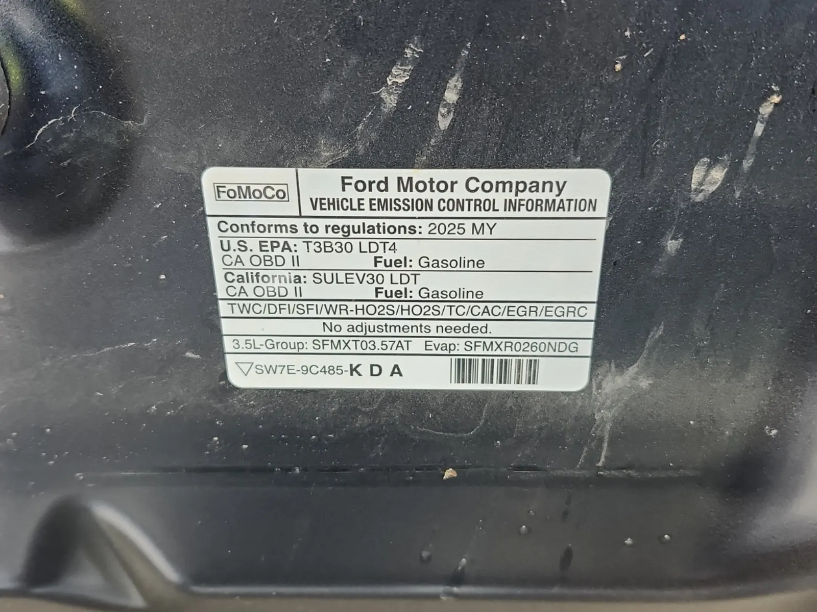 Emission Sticker Photo