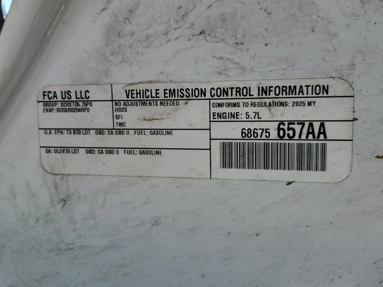 Emission Sticker Photo