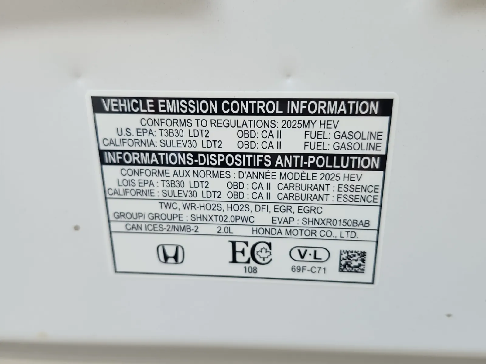 Emission Sticker Photo