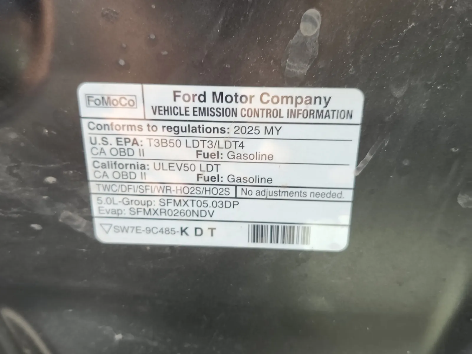 Emission Sticker Photo